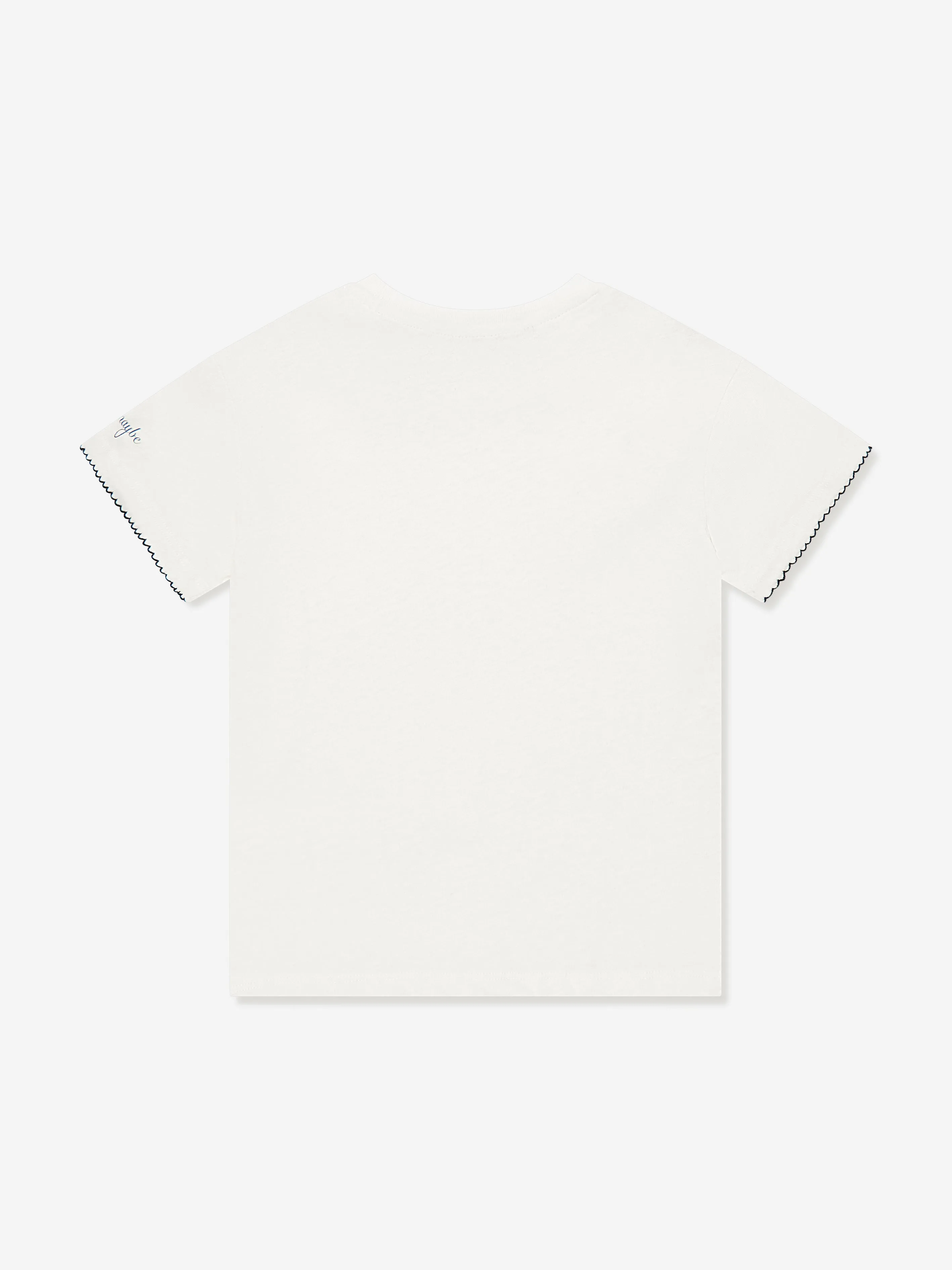 Girls Era Bow Collar T-Shirt in Ivory