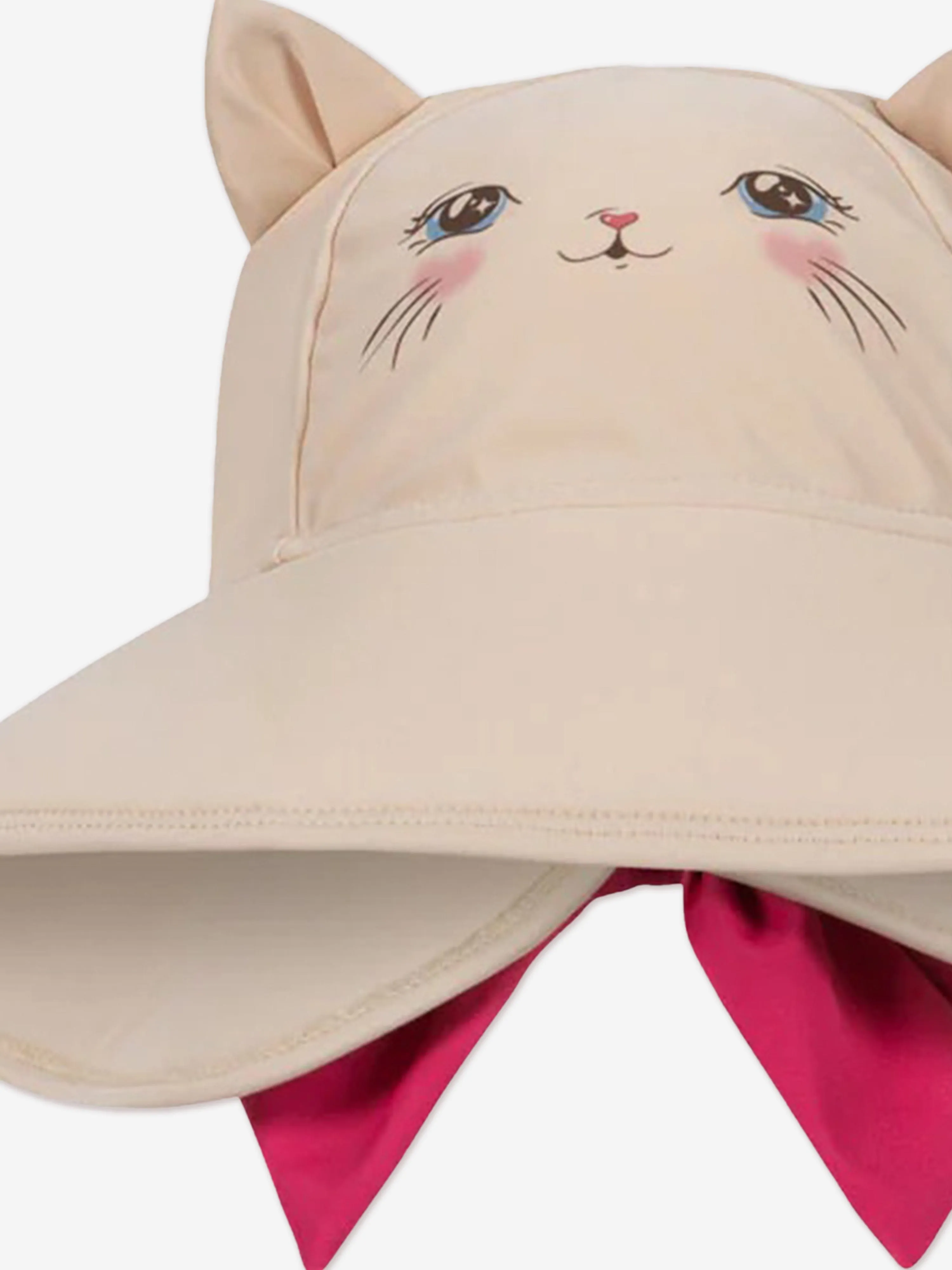 Girls Kitty Cat Sun Hat in Pink