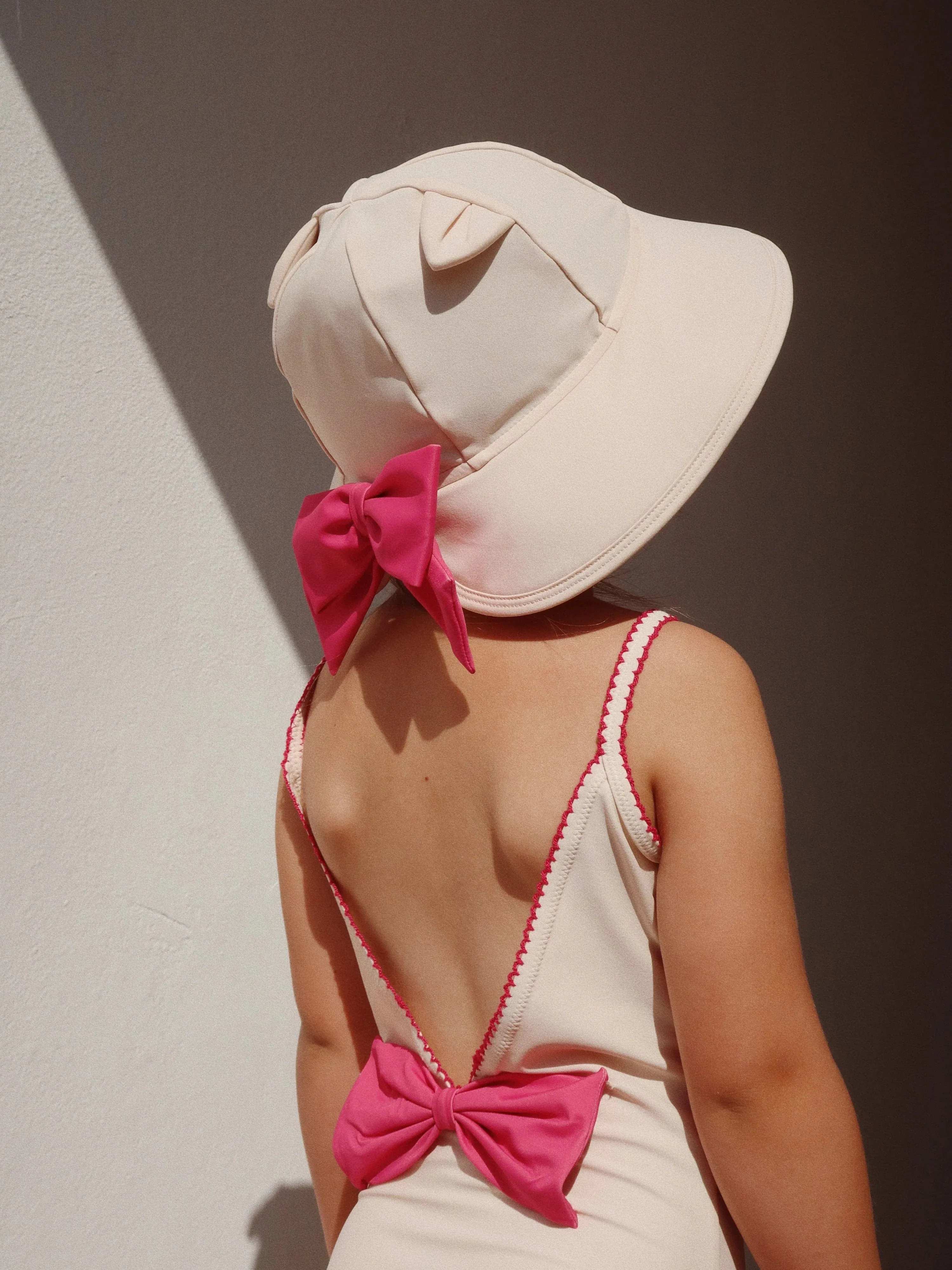 Girls Kitty Cat Sun Hat in Pink