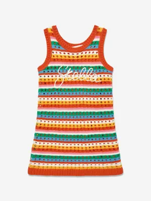 Girls Knitted Logo Dress in Multicolour