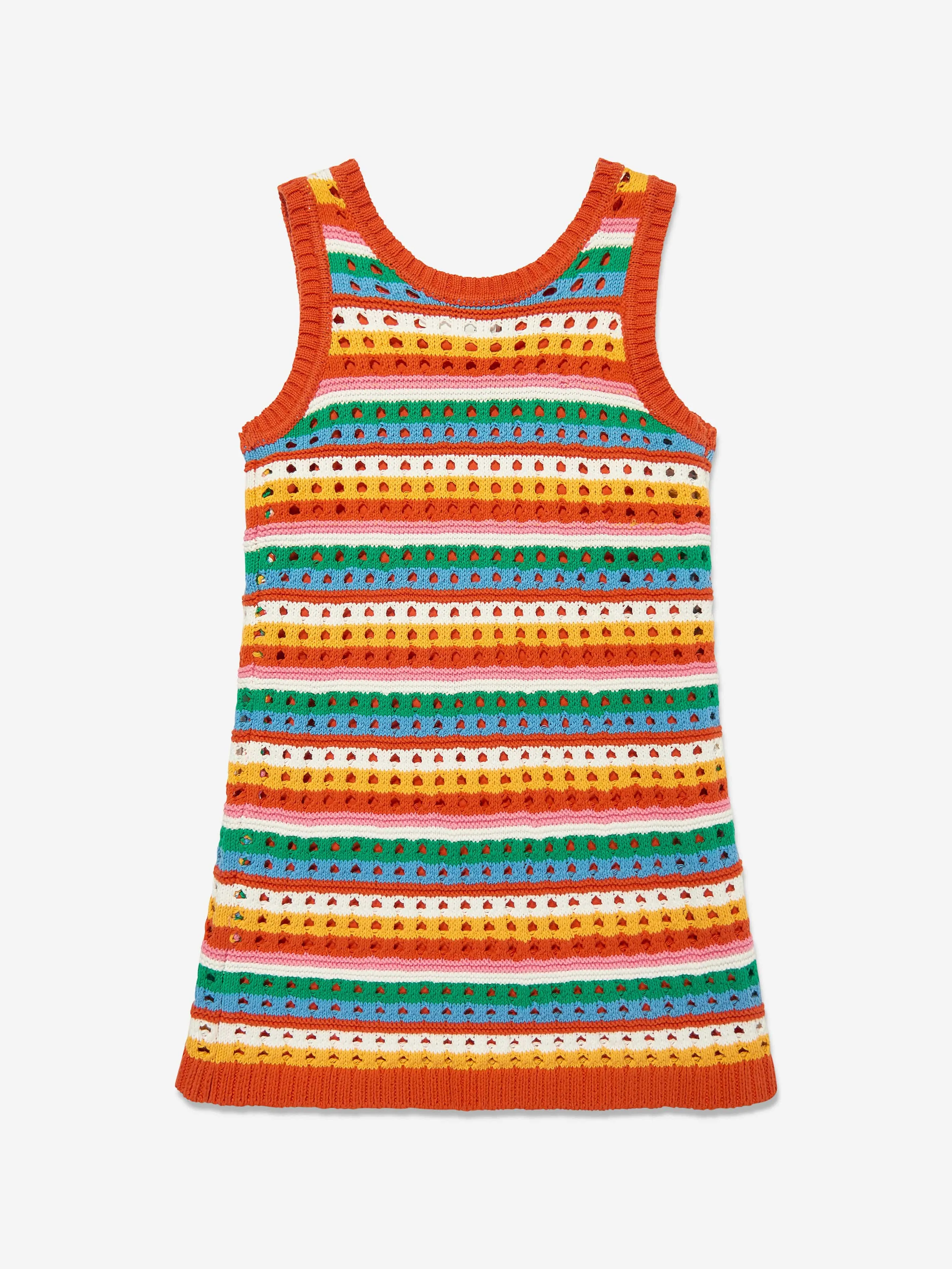 Girls Knitted Logo Dress in Multicolour