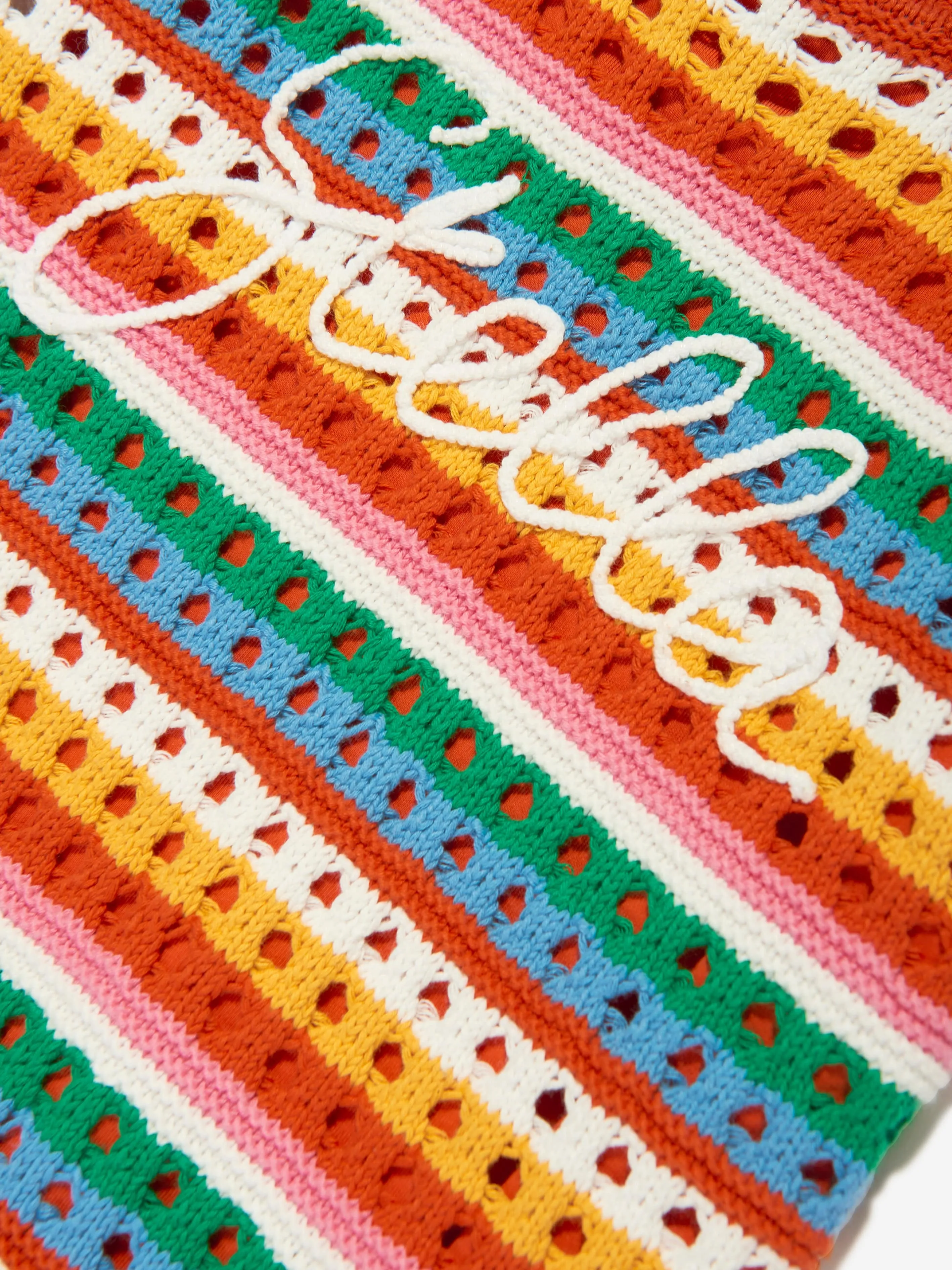 Girls Knitted Logo Dress in Multicolour