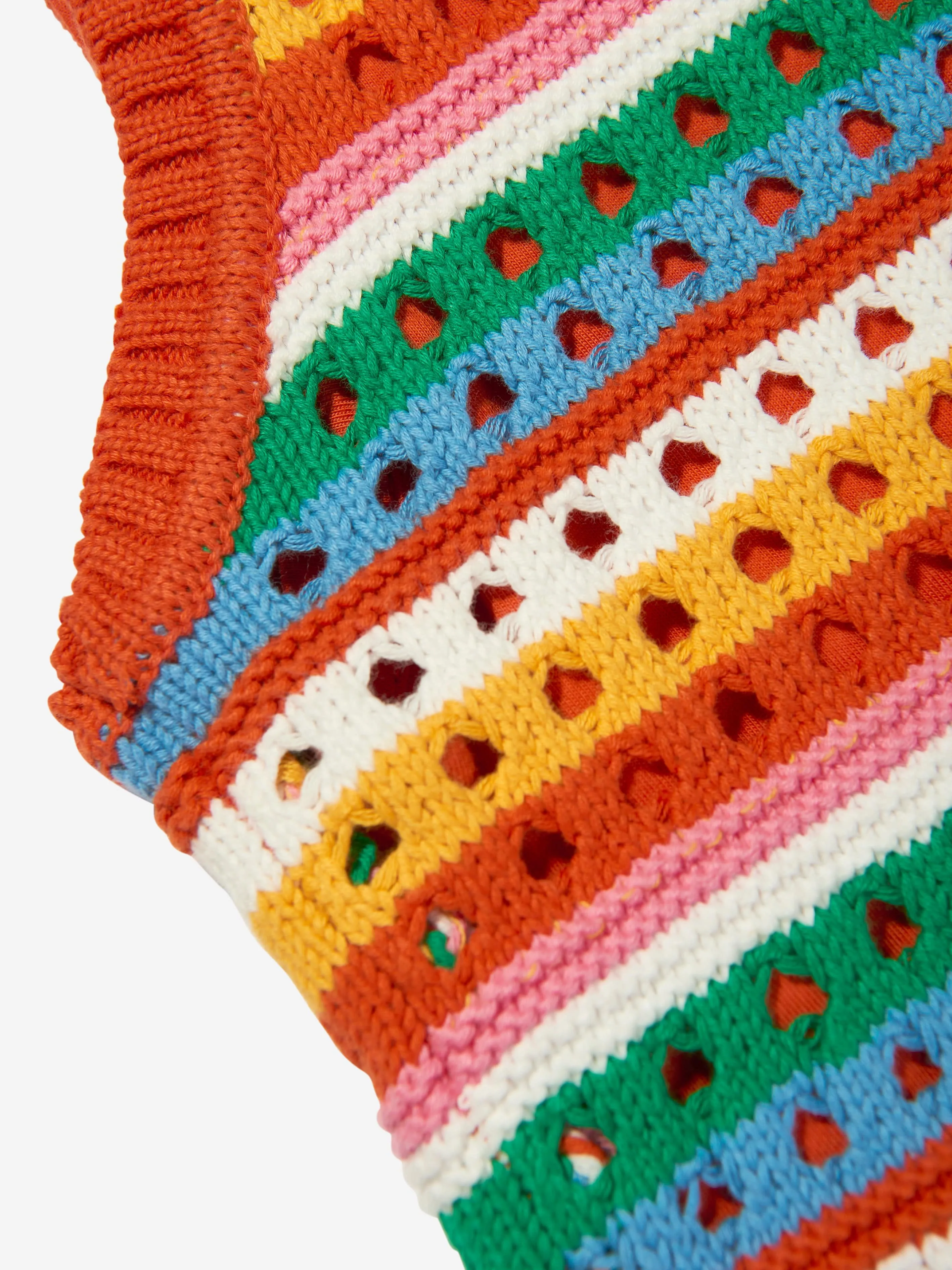 Girls Knitted Logo Dress in Multicolour