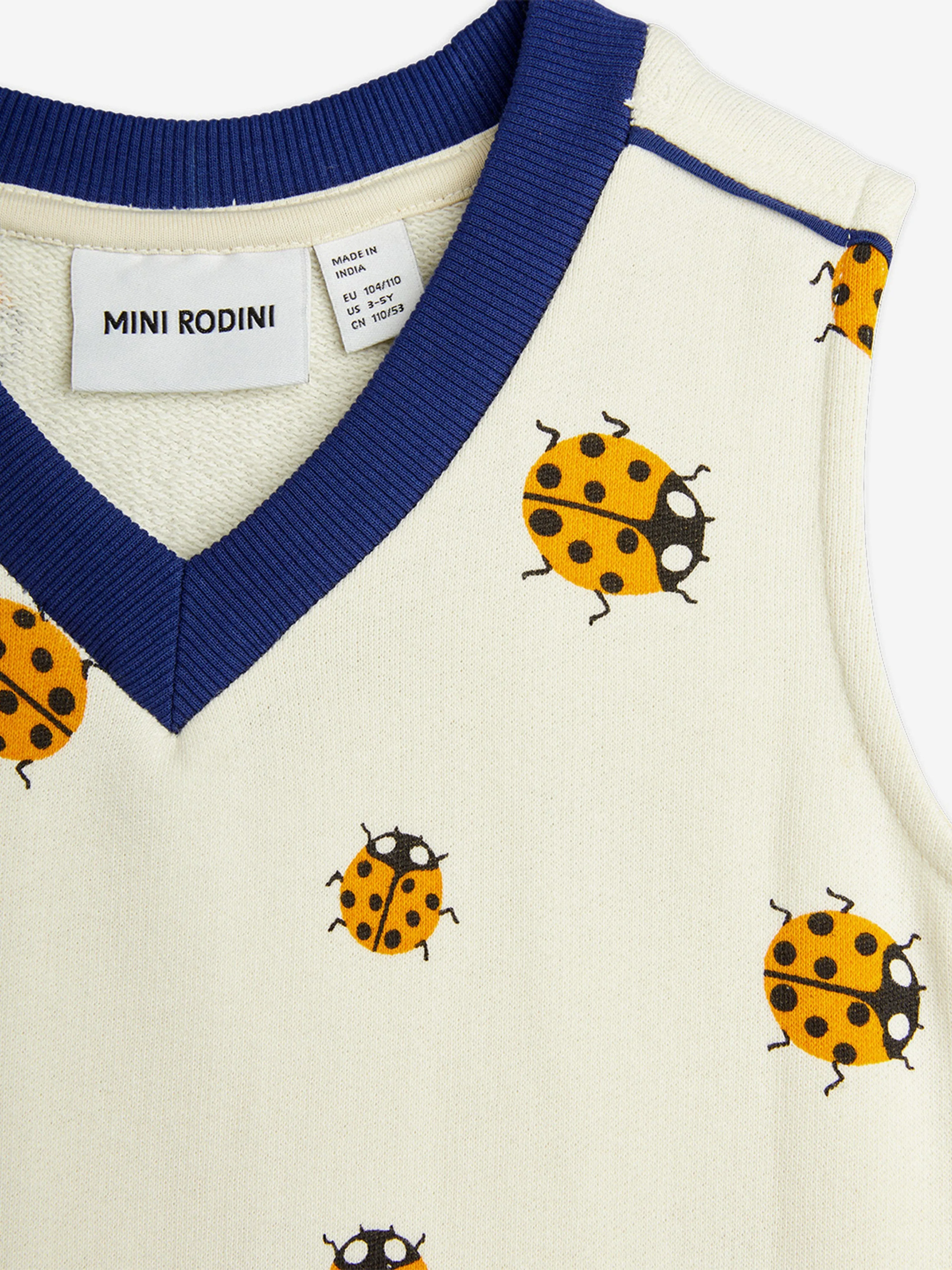 Girls Ladybugs Sweater Dress in Ivory