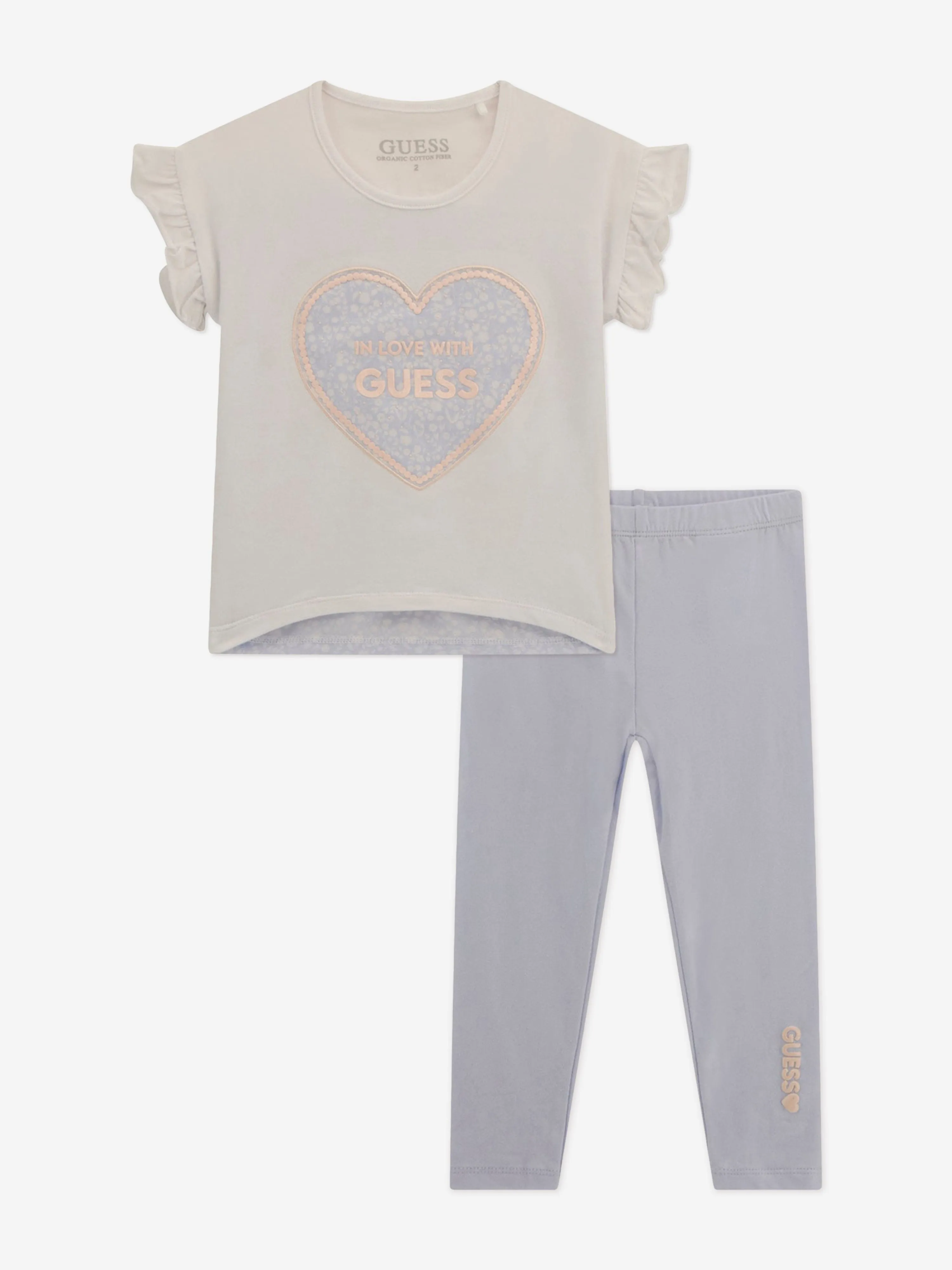 Girls Legging Set in White