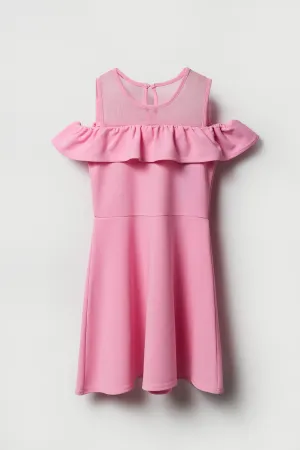 Girls Off Shoulder Skater Dress