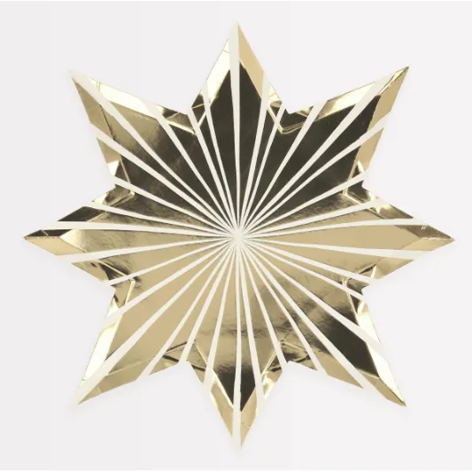 Gold Stripe Star Plates
