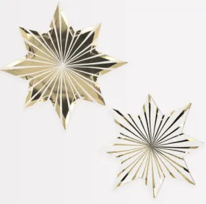 Gold Stripe Star Plates