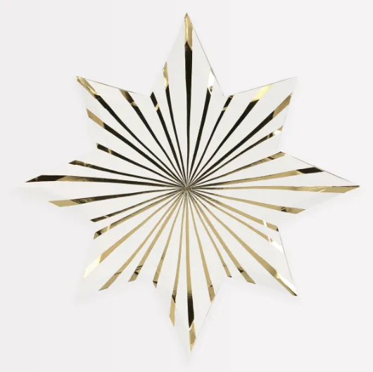 Gold Stripe Star Plates