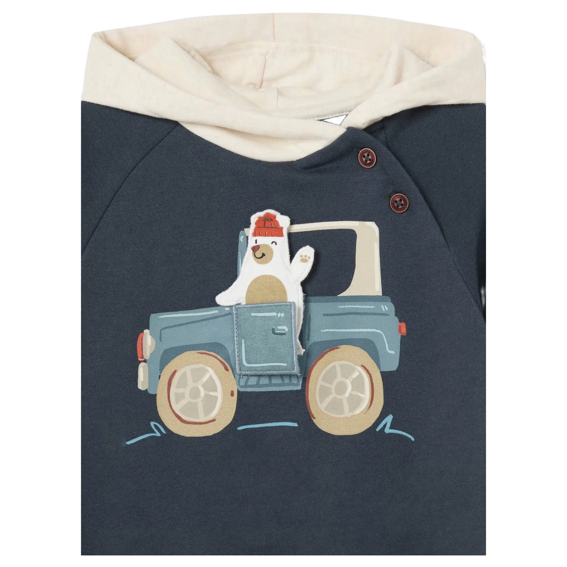 Gray Bear Jeep Graphic Hoodie