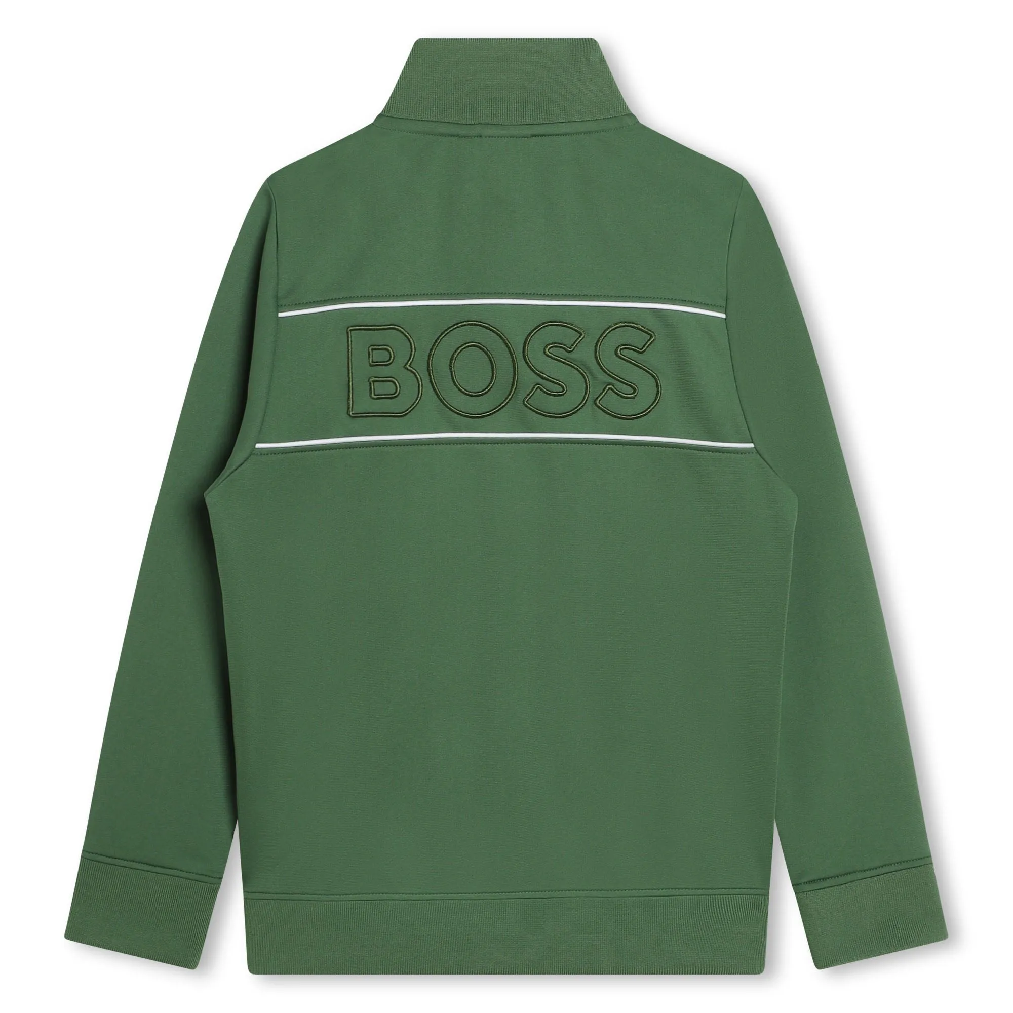 Green Logo Zip Up Sweatshirt