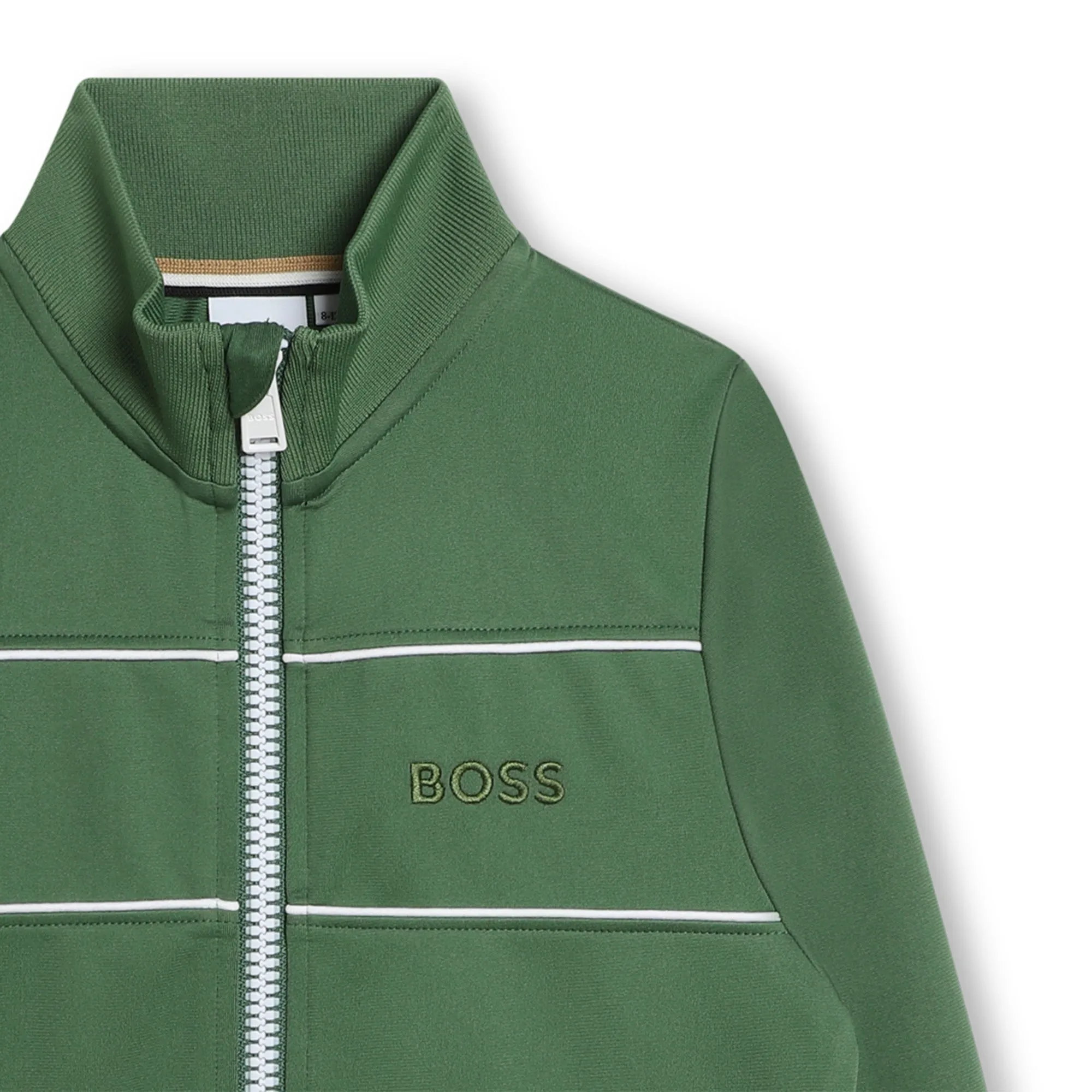 Green Logo Zip Up Sweatshirt