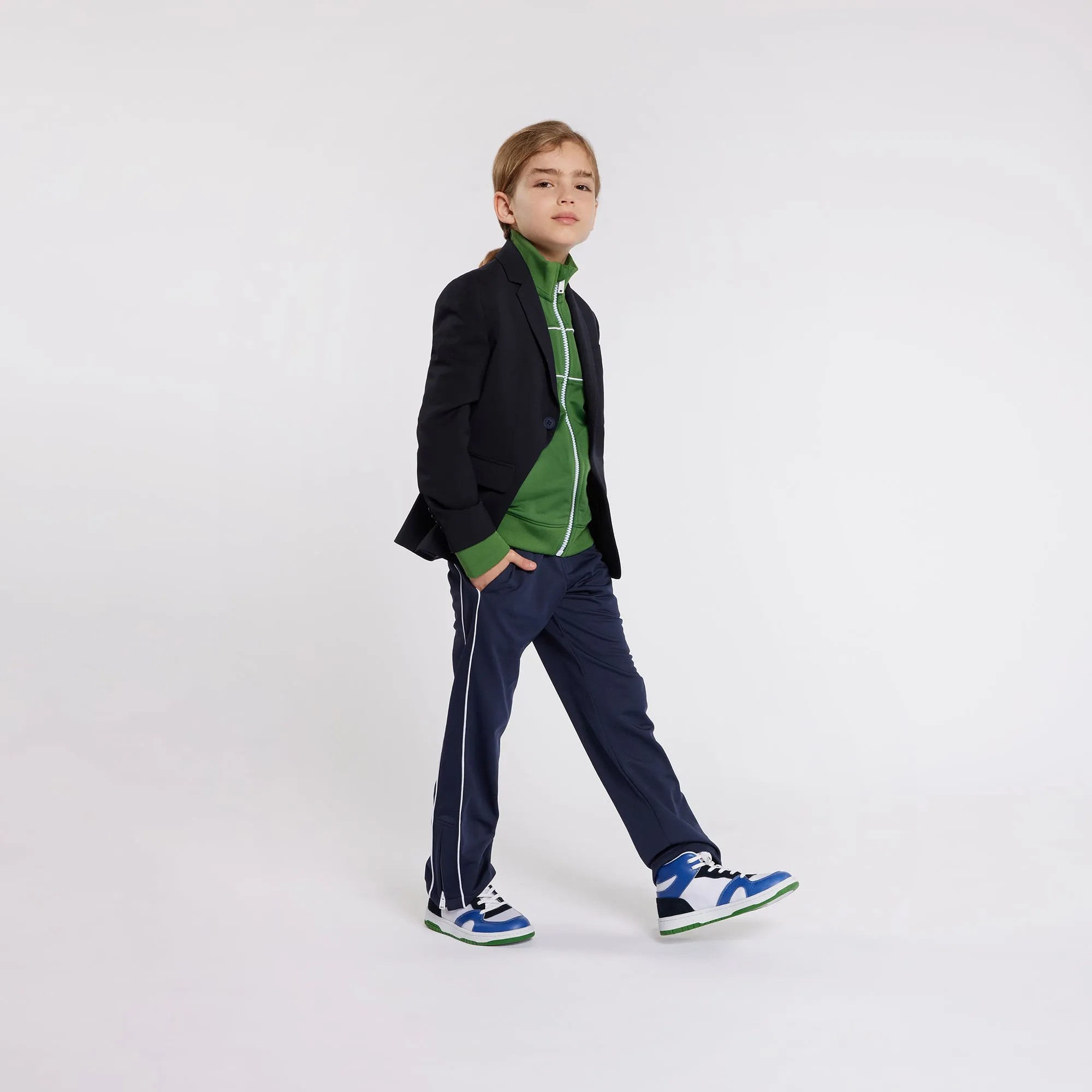 Green Logo Zip Up Sweatshirt