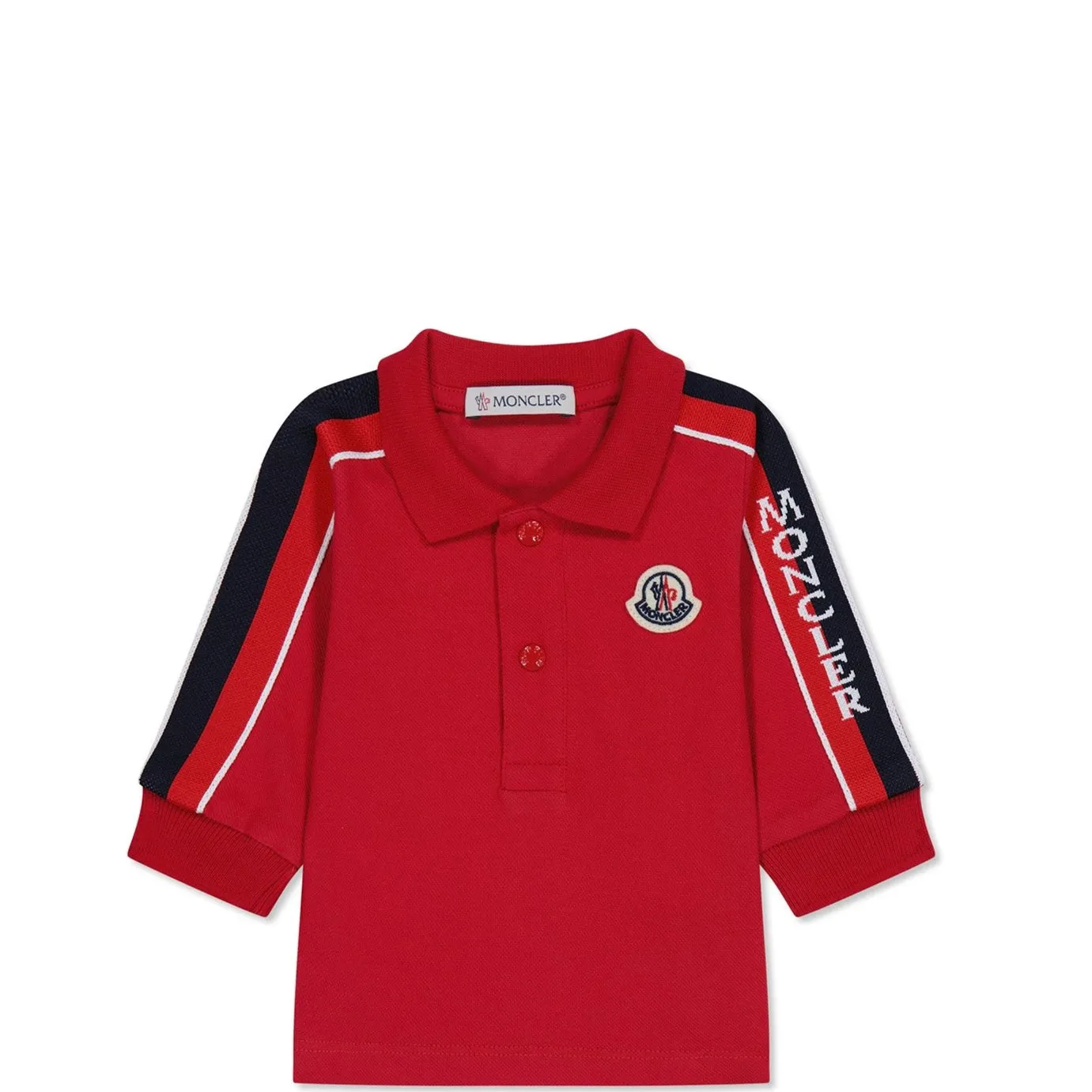 Infants Moncler Long Sleeve Tape Polo