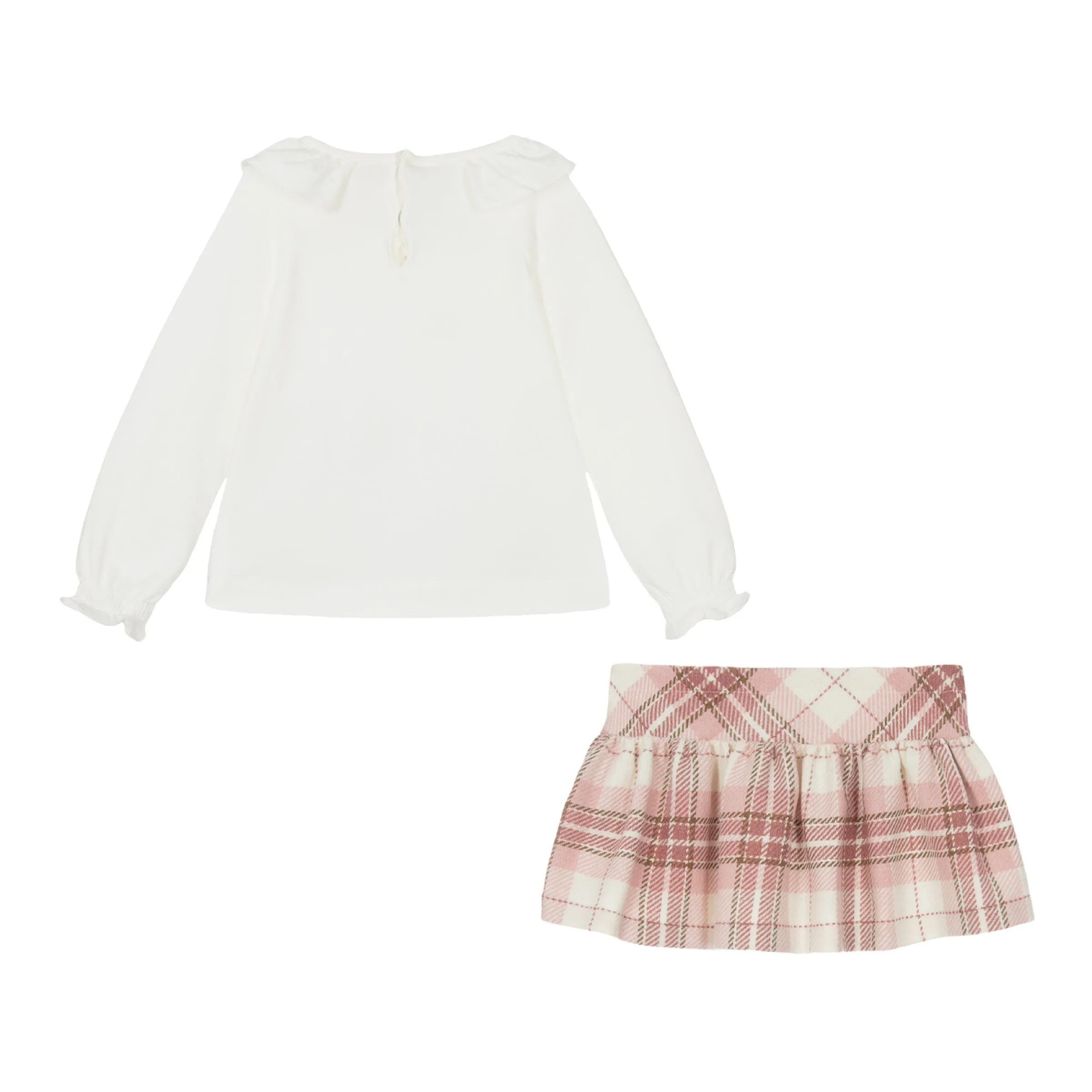 Ivory Girl Graphic Plaid Outfit