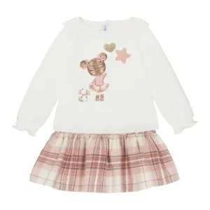 Ivory Girl Graphic Plaid Outfit