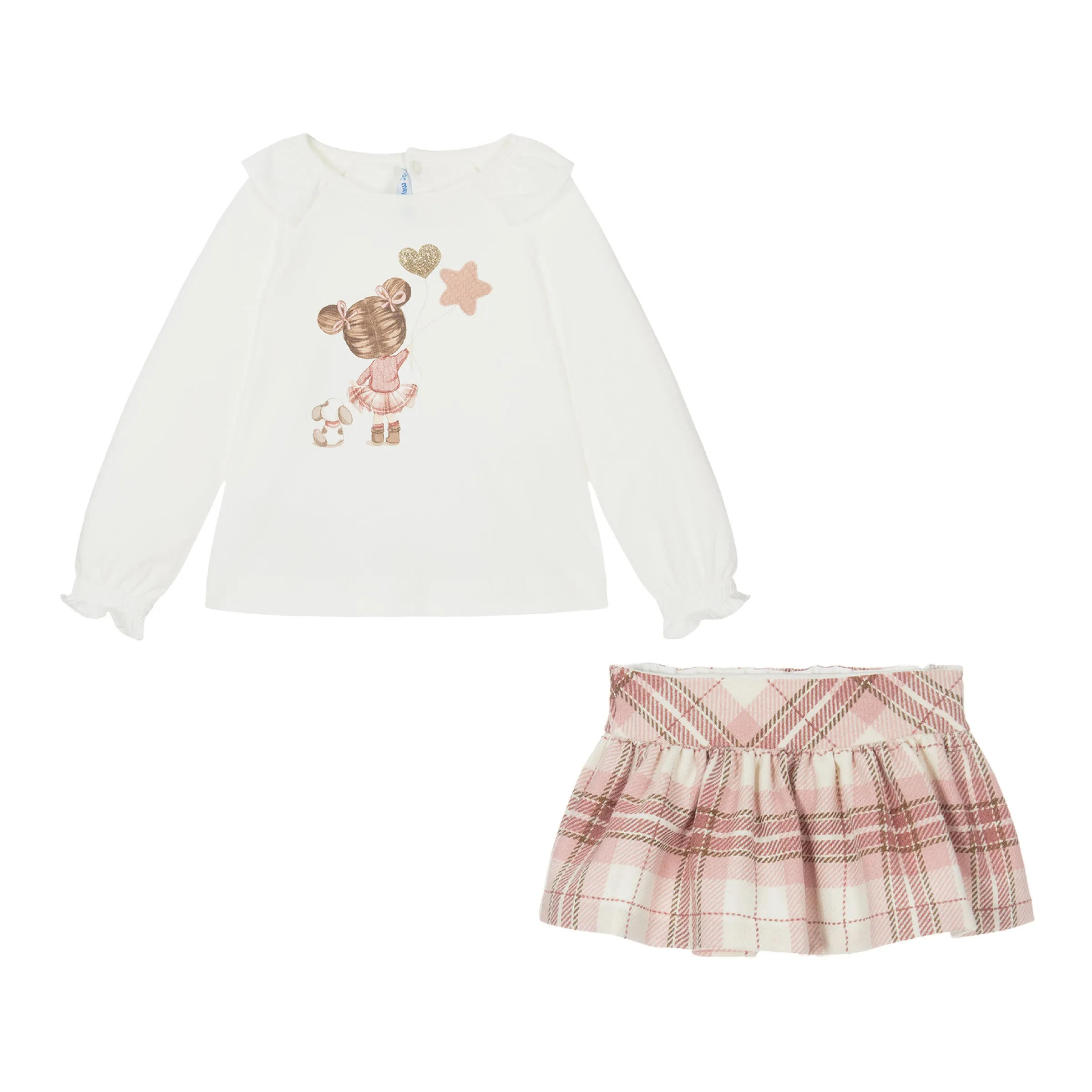 Ivory Girl Graphic Plaid Outfit