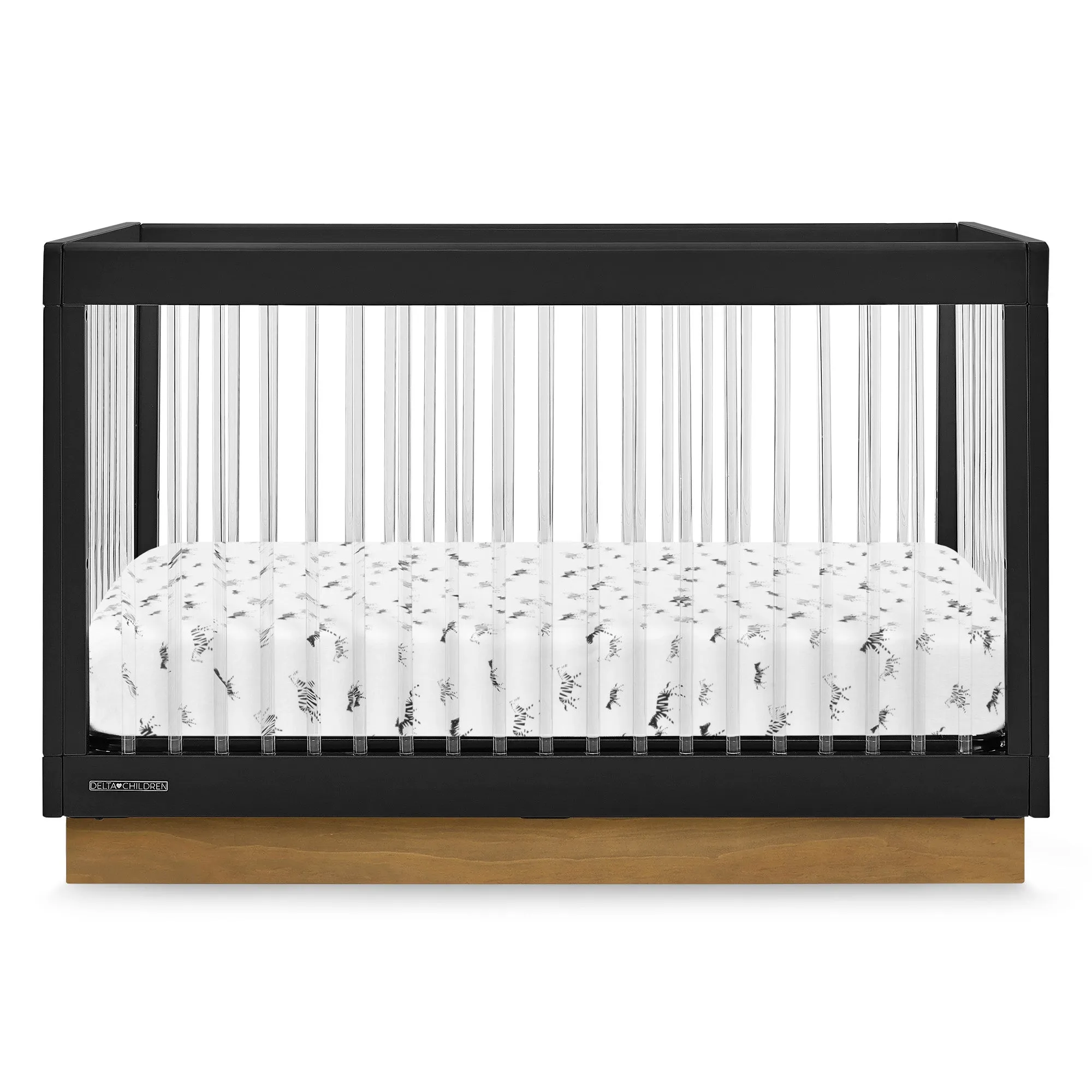 James Acrylic 4-in-1 Convertible Crib
