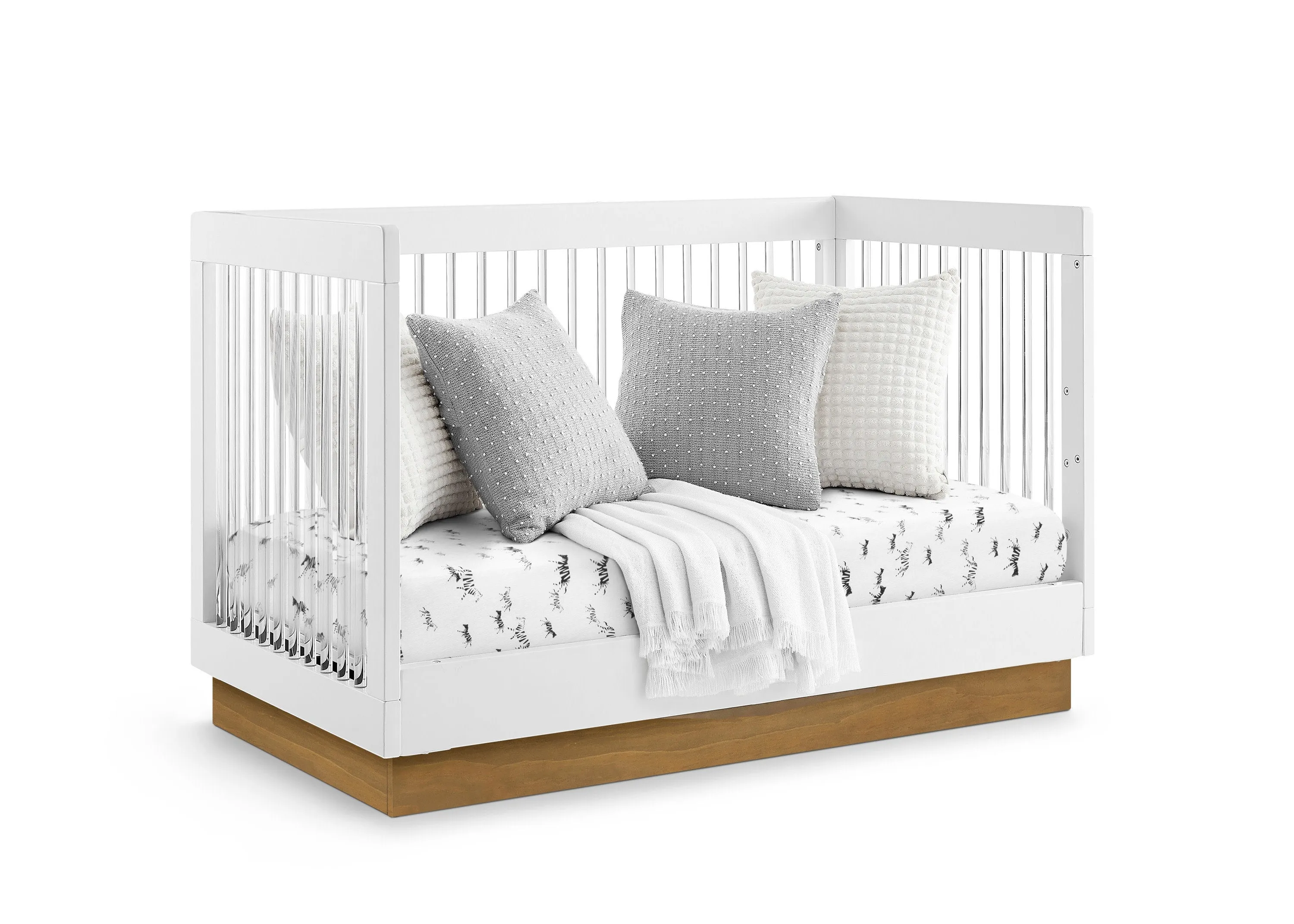 James Acrylic 4-in-1 Convertible Crib
