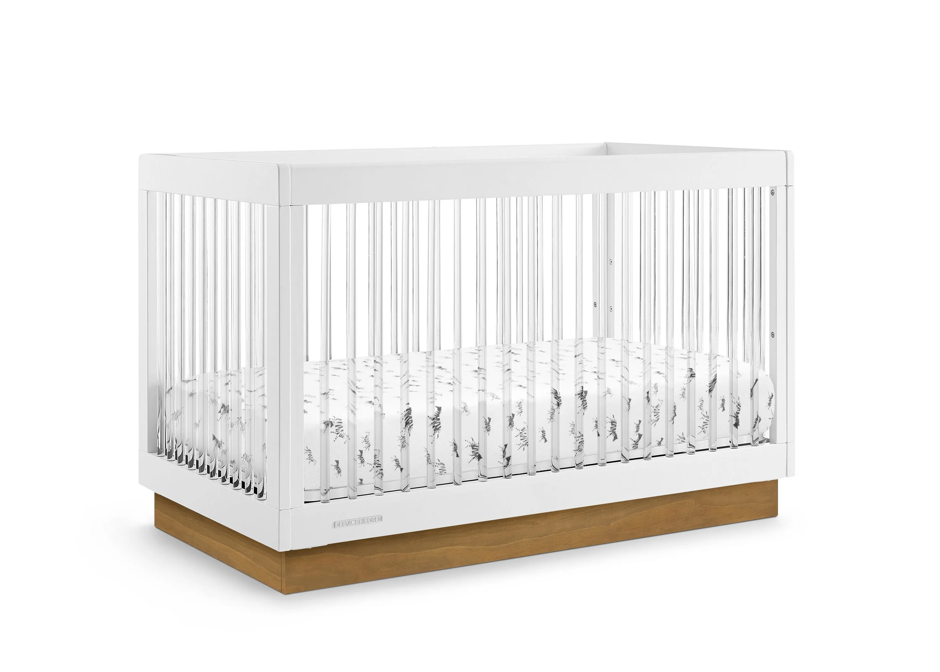 James Acrylic 4-in-1 Convertible Crib