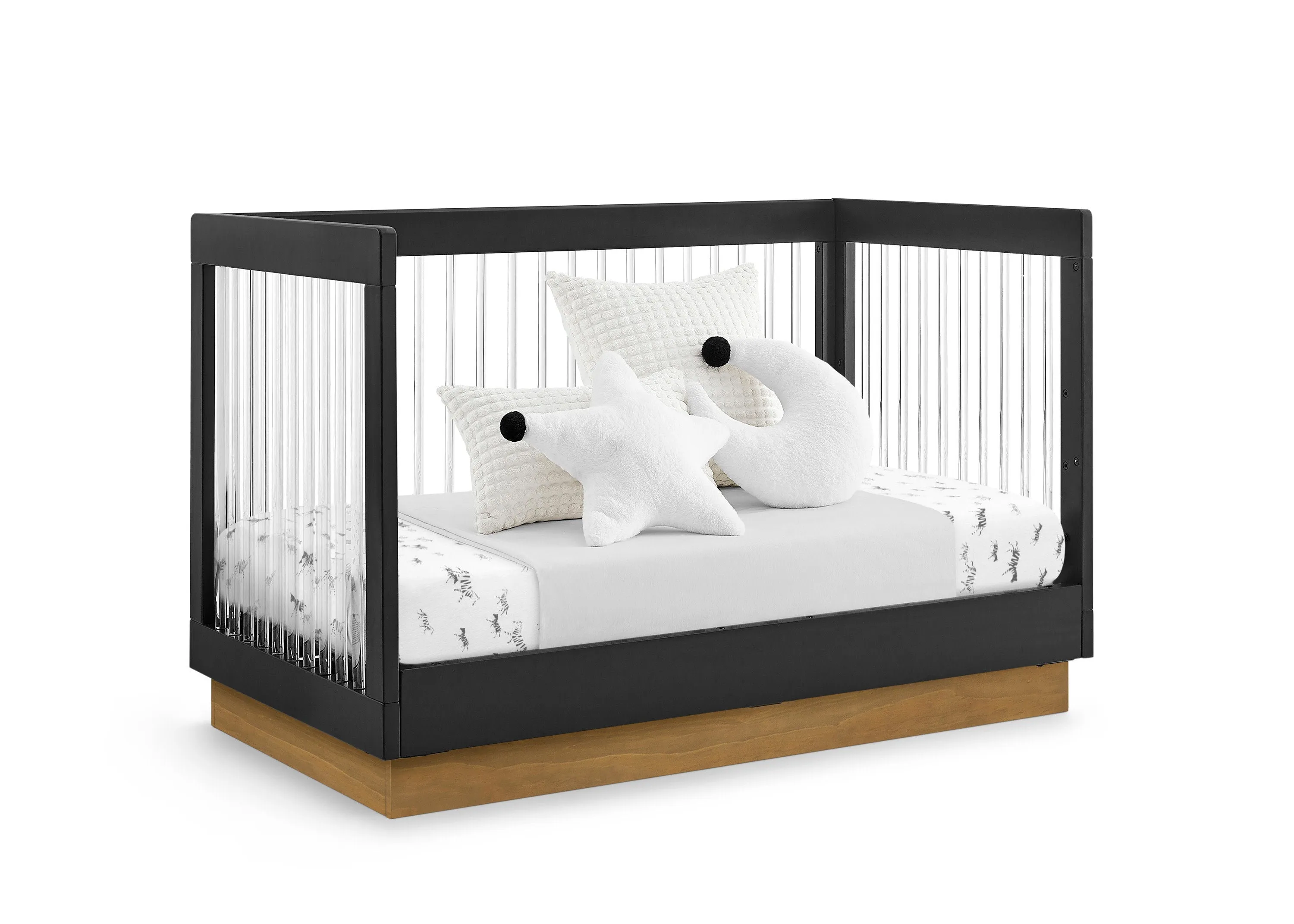 James Acrylic 4-in-1 Convertible Crib