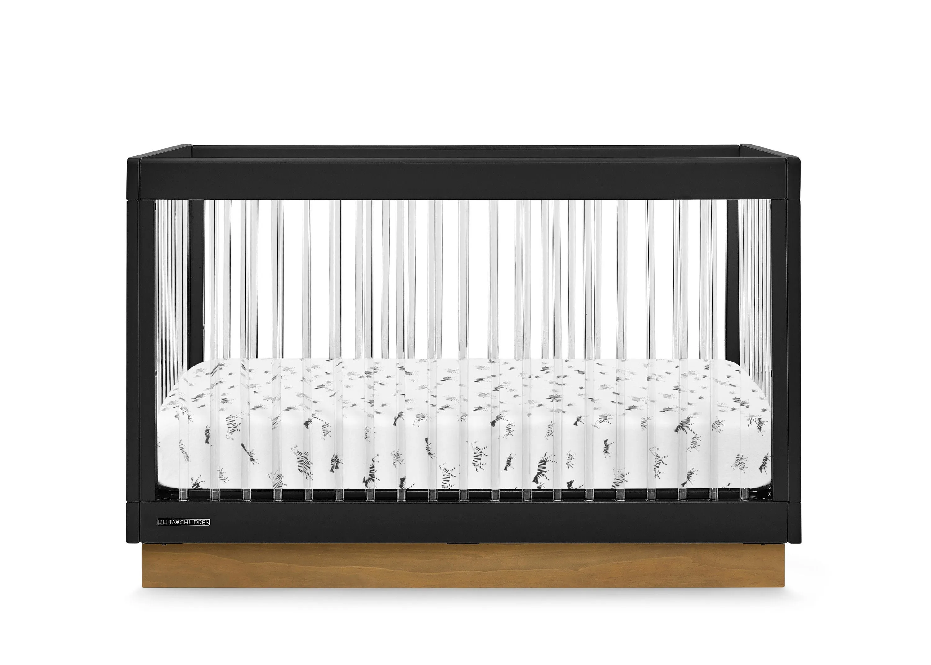 James Acrylic 4-in-1 Convertible Crib