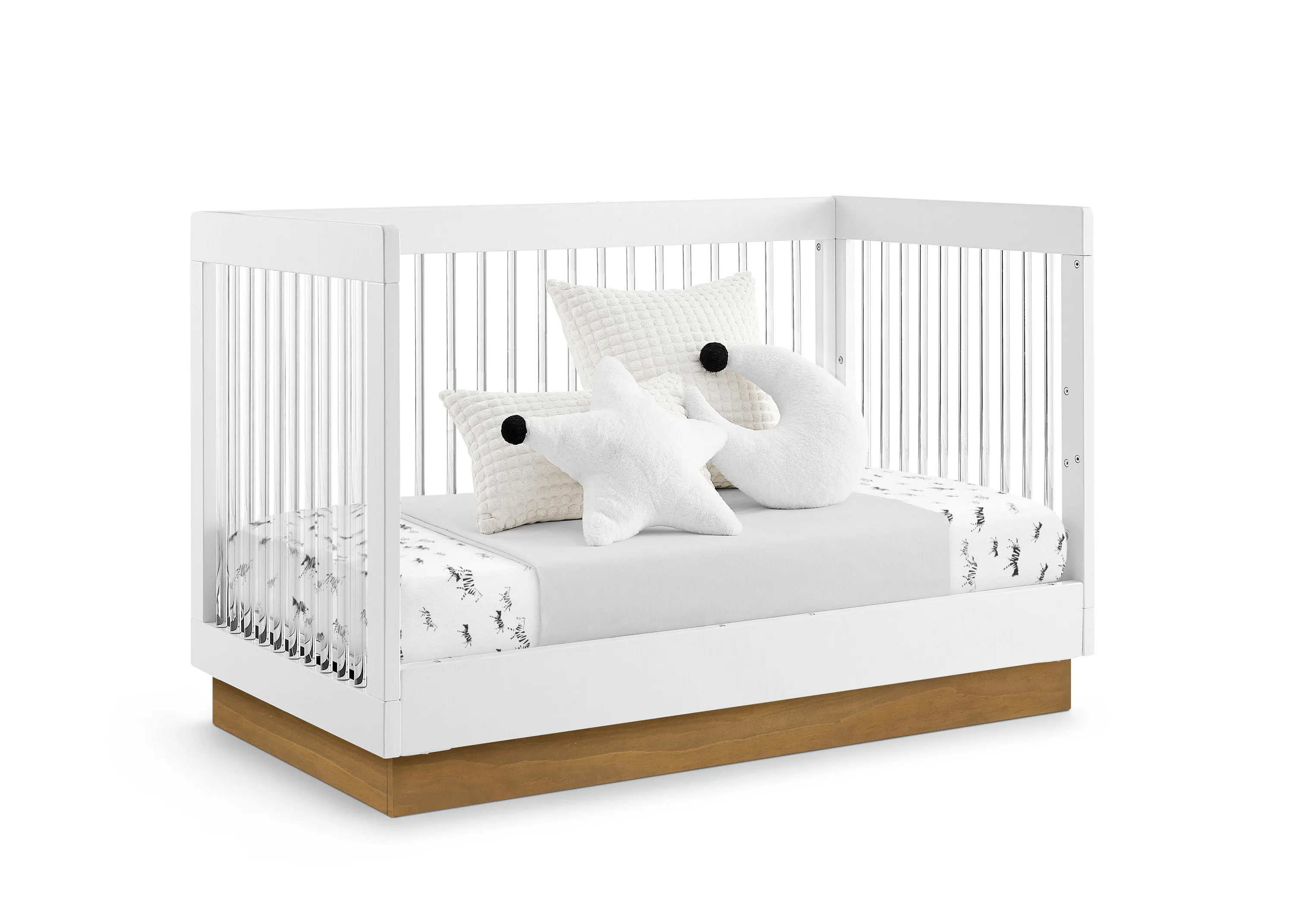 James Acrylic 4-in-1 Convertible Crib