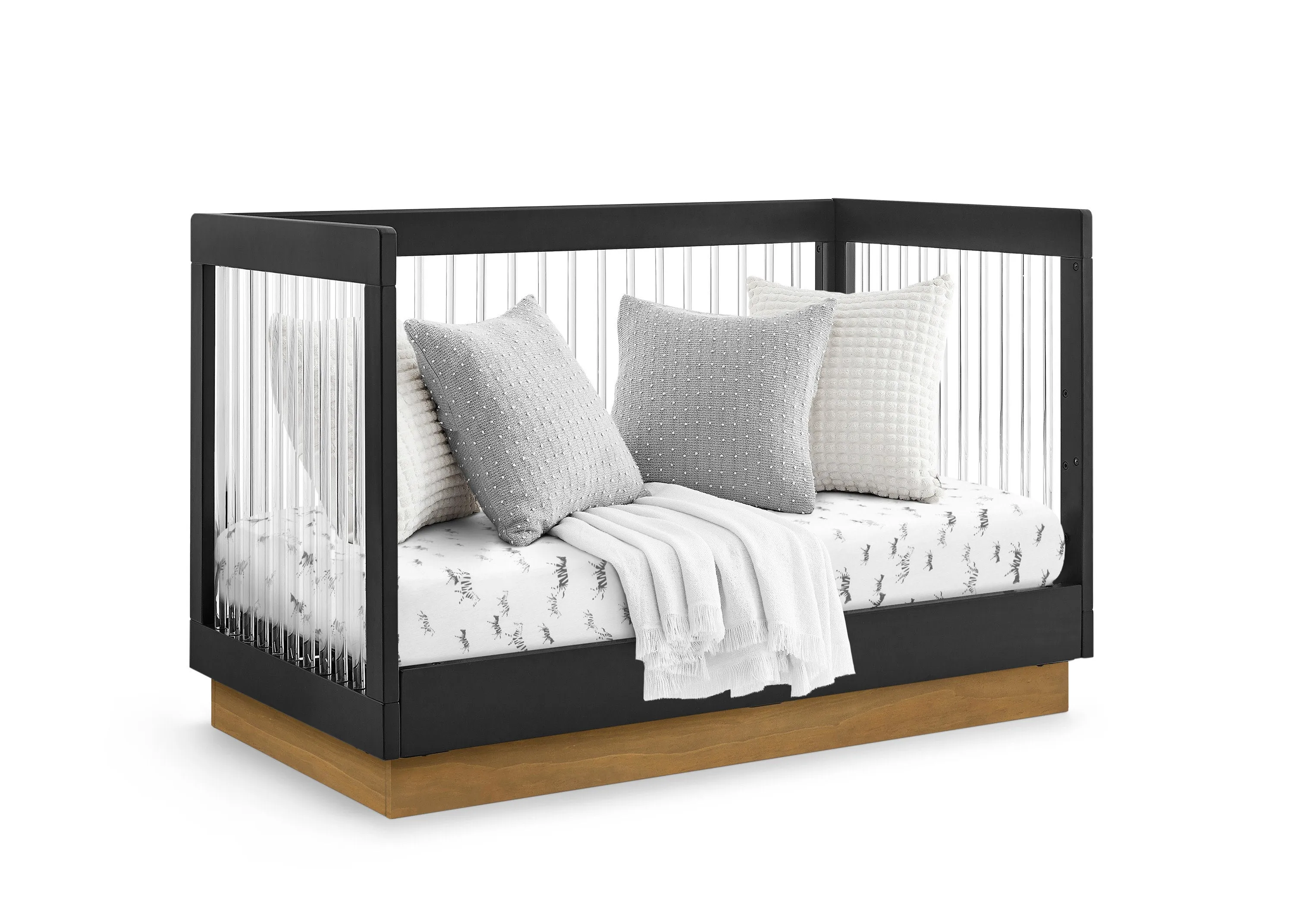 James Acrylic 4-in-1 Convertible Crib