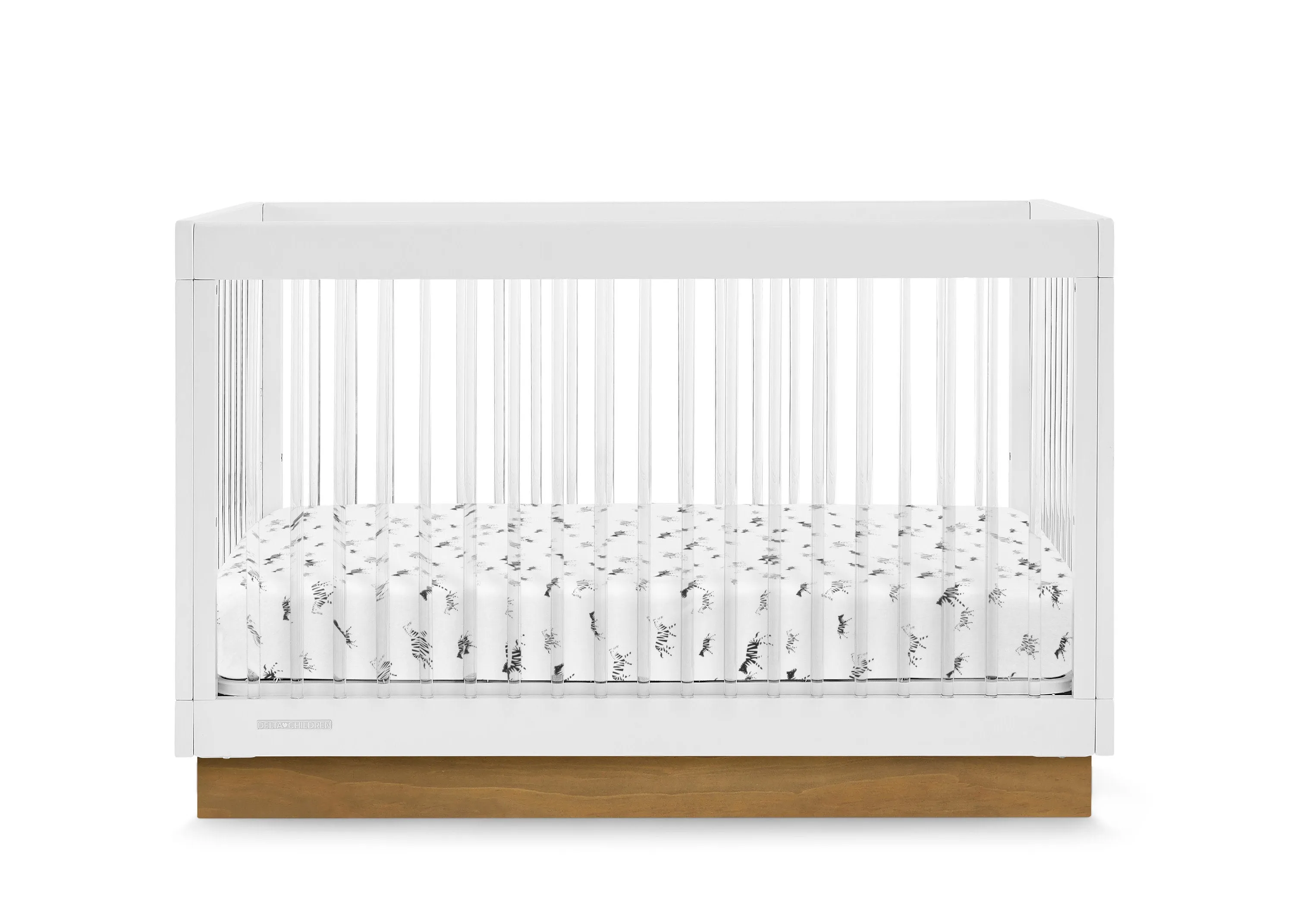 James Acrylic 4-in-1 Convertible Crib
