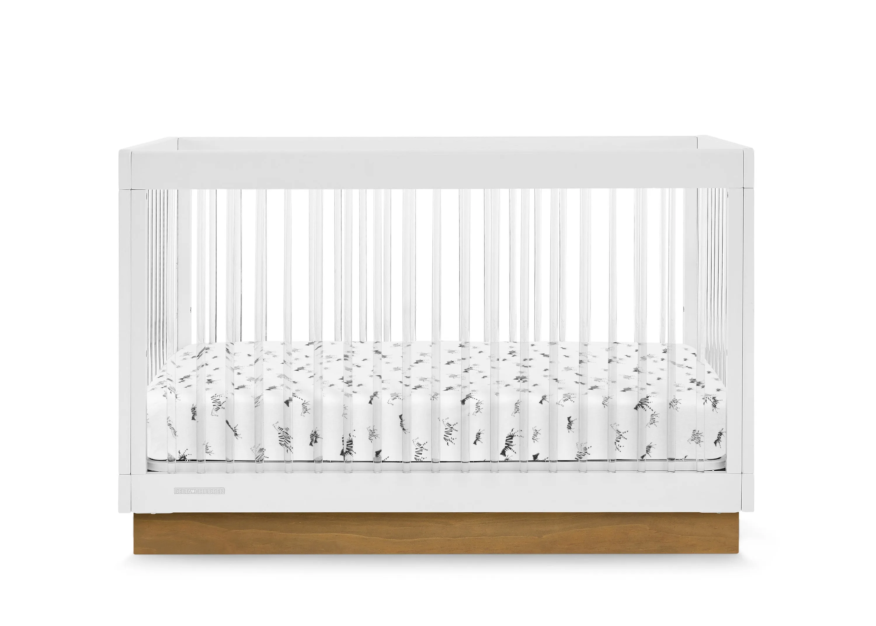 James Acrylic 4-in-1 Convertible Crib