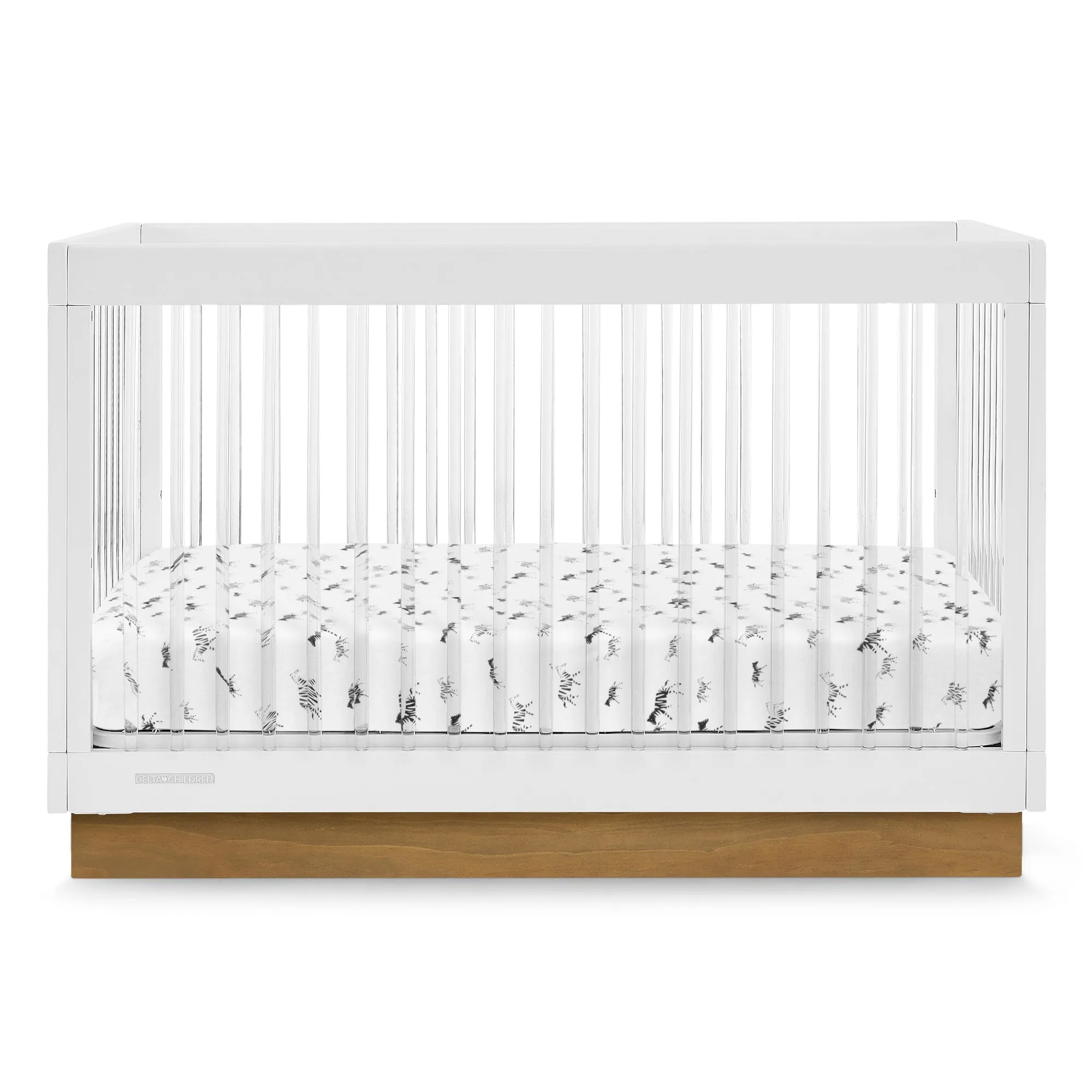James Acrylic 4-in-1 Convertible Crib