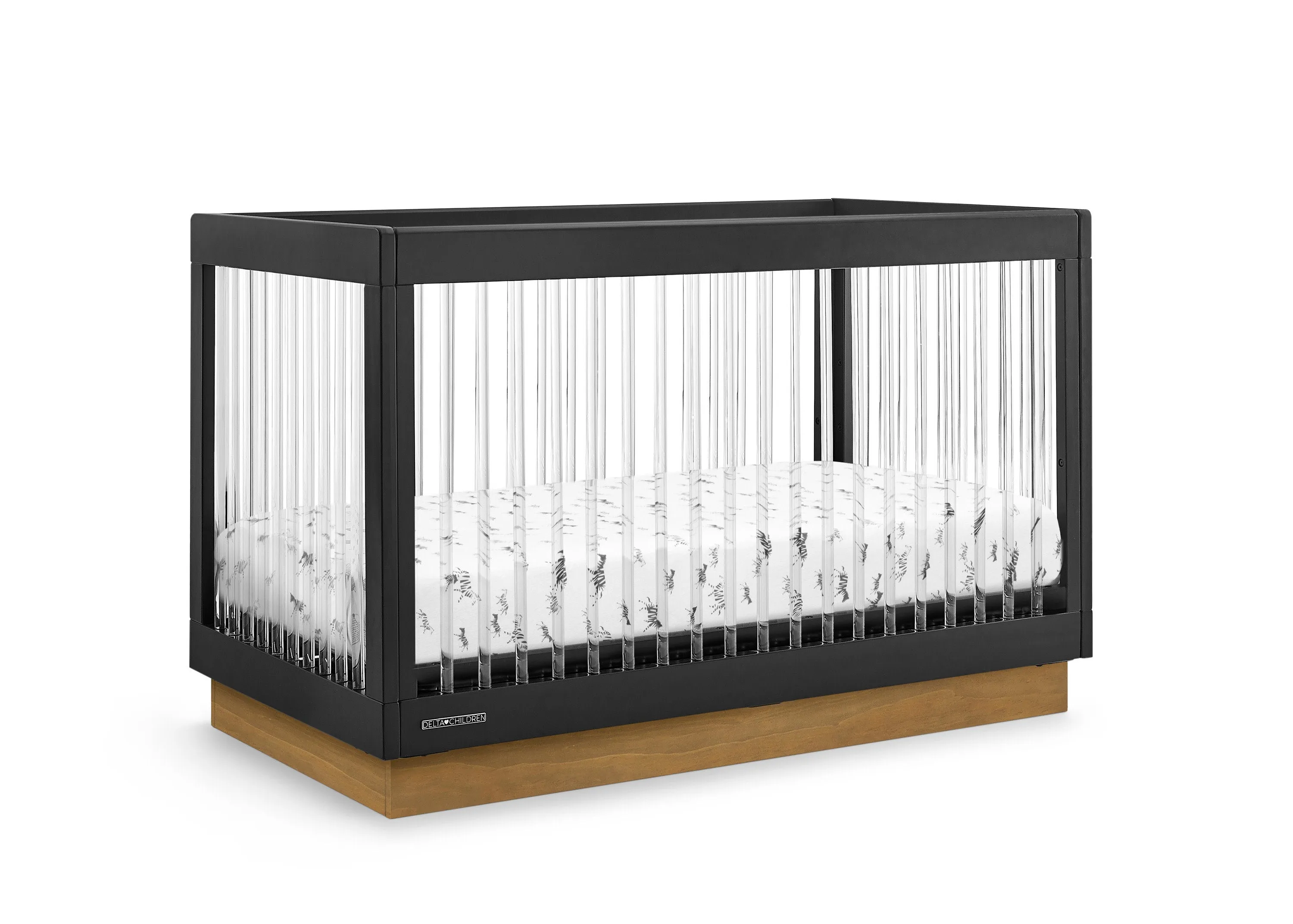 James Acrylic 4-in-1 Convertible Crib