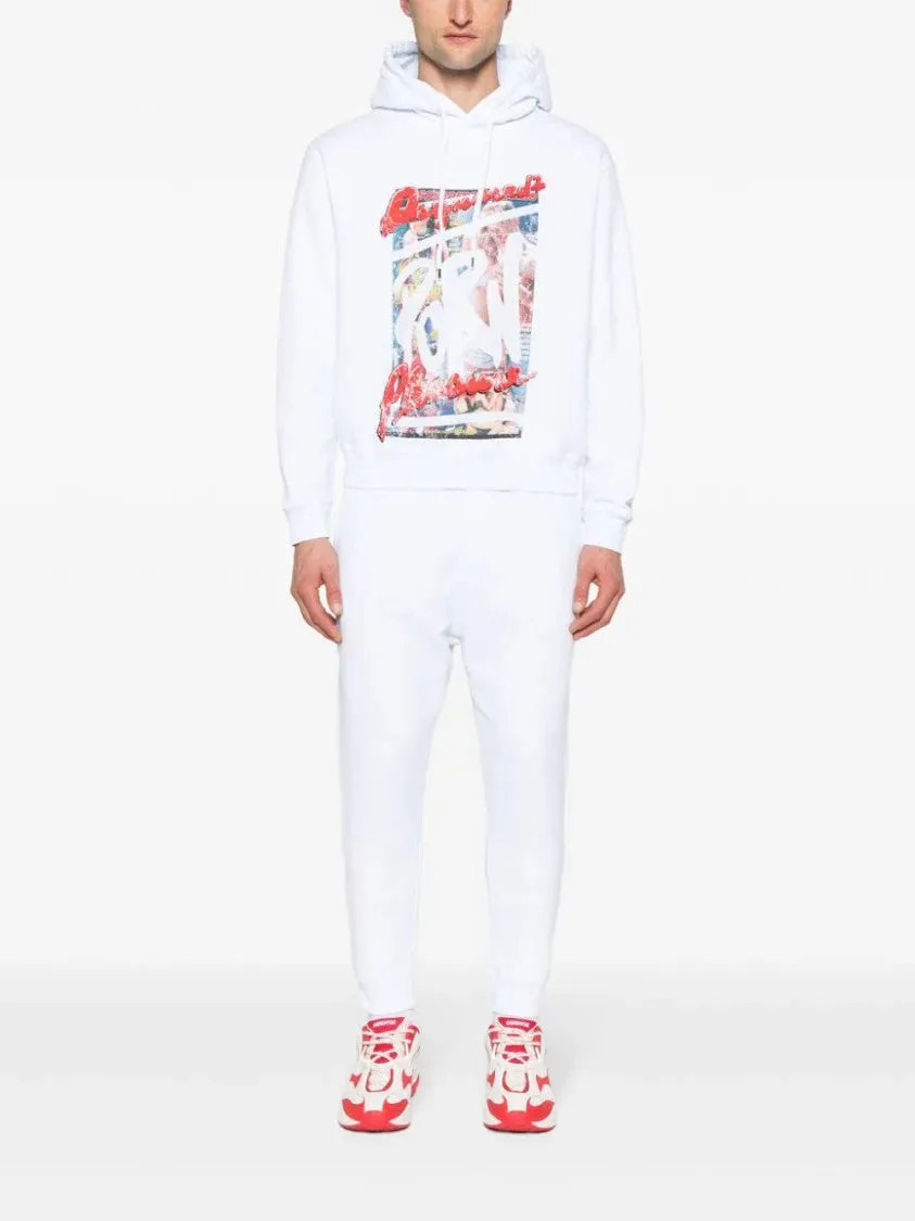 Jersey Texture Logo-Print Track Pants