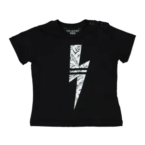 Kids Neil Barrett Black Logo Tee