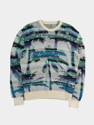 Laneus Maglione Cotone Con Palme