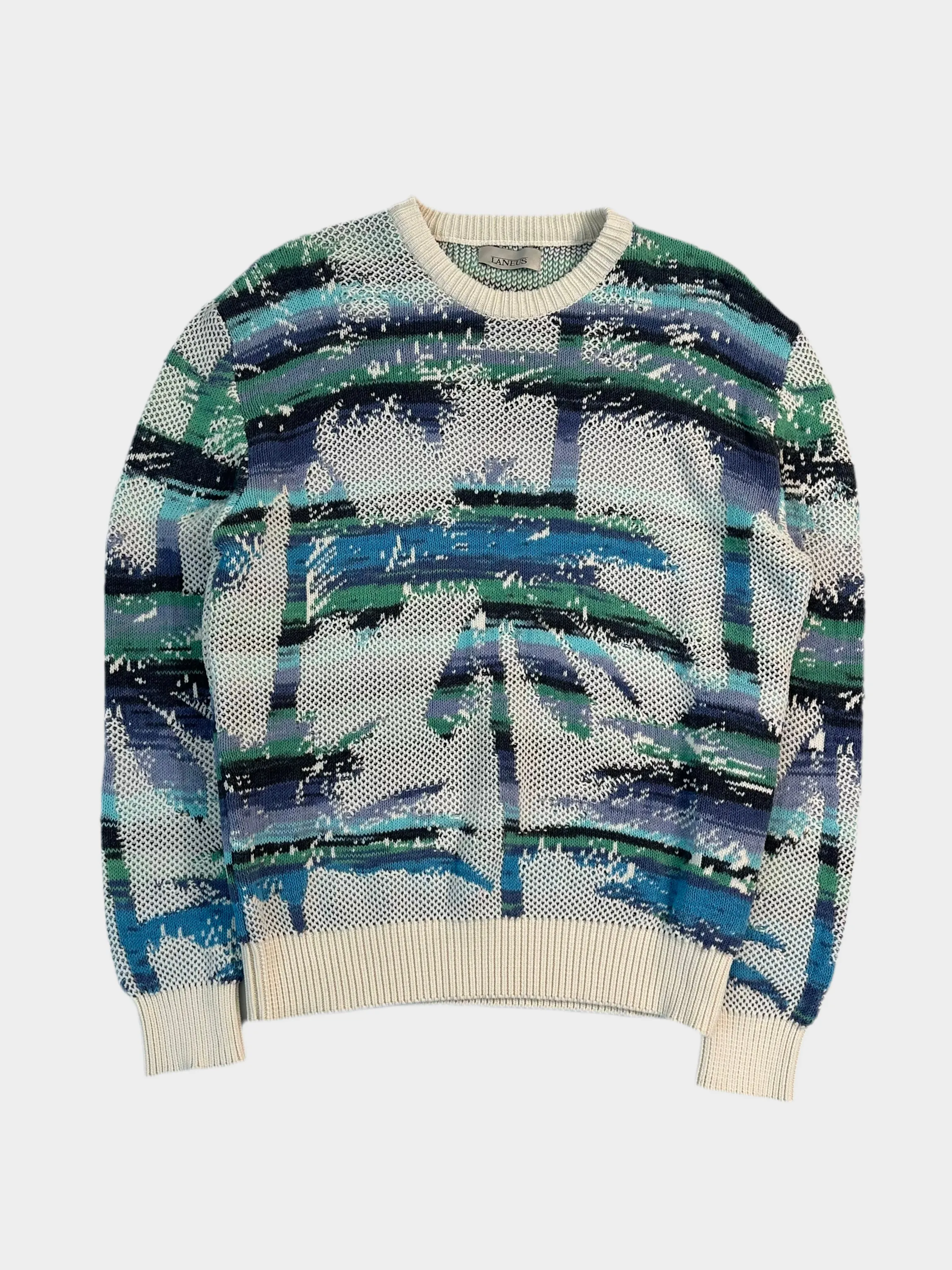 Laneus Maglione Cotone Con Palme