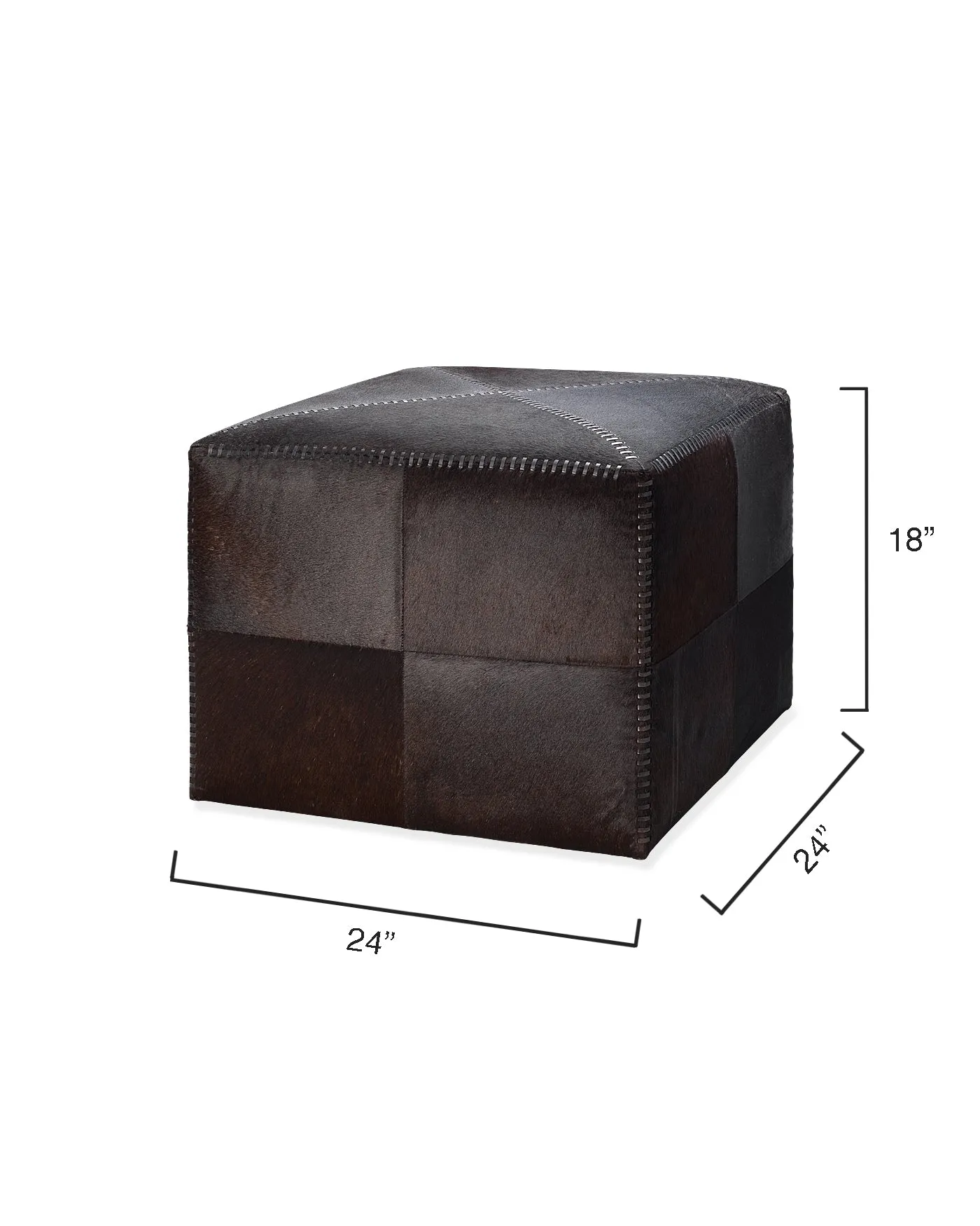 Large Ottoman Espresso Hide