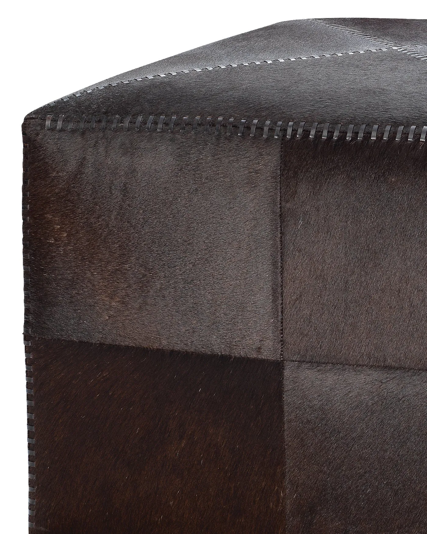 Large Ottoman Espresso Hide