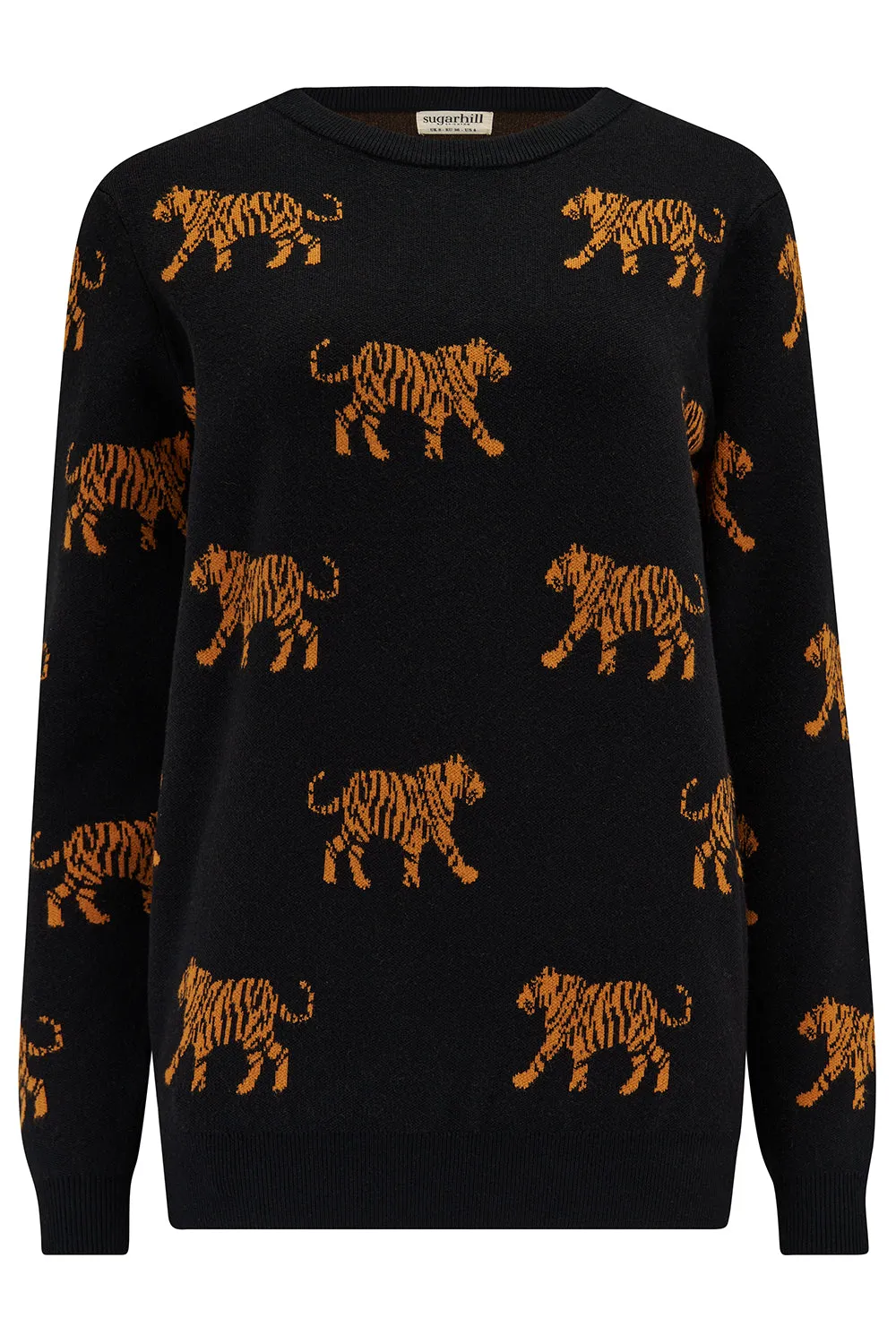 Lizzie Jumper - Black. Tiger Repeat