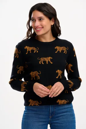 Lizzie Jumper - Black. Tiger Repeat