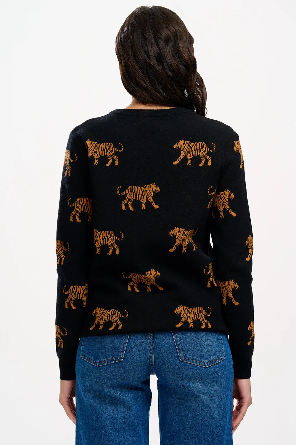 Lizzie Jumper - Black. Tiger Repeat