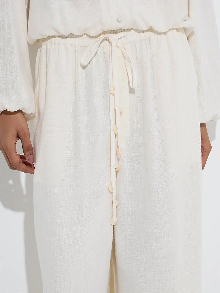LOV Off-White High-Rise Trousers