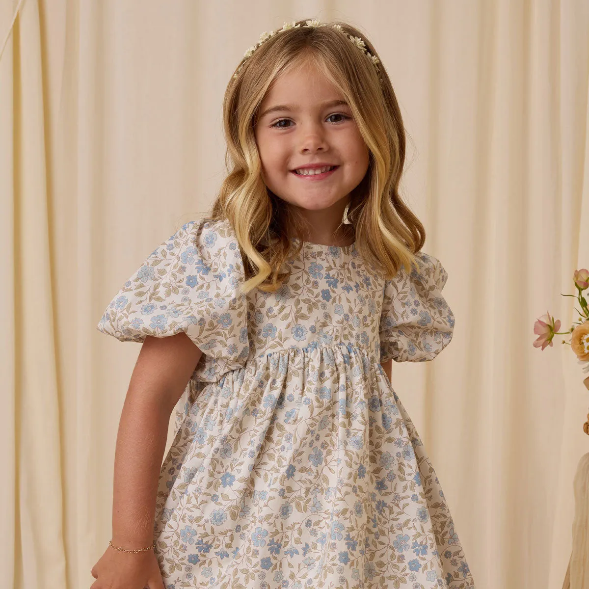 Luna Dress - Blue Garden