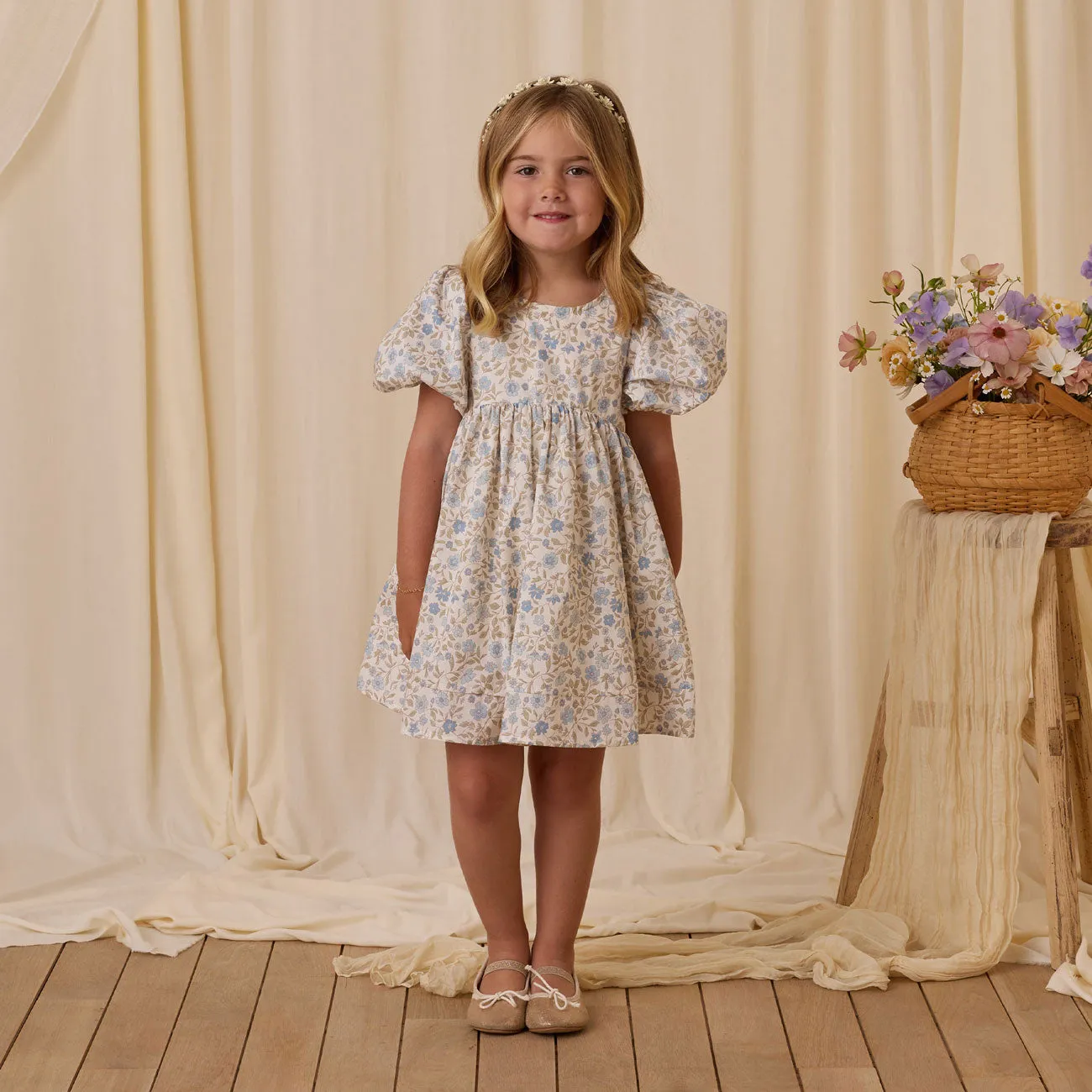 Luna Dress - Blue Garden