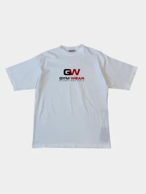 Maglia Bianca Oversize Con Logo Stampato