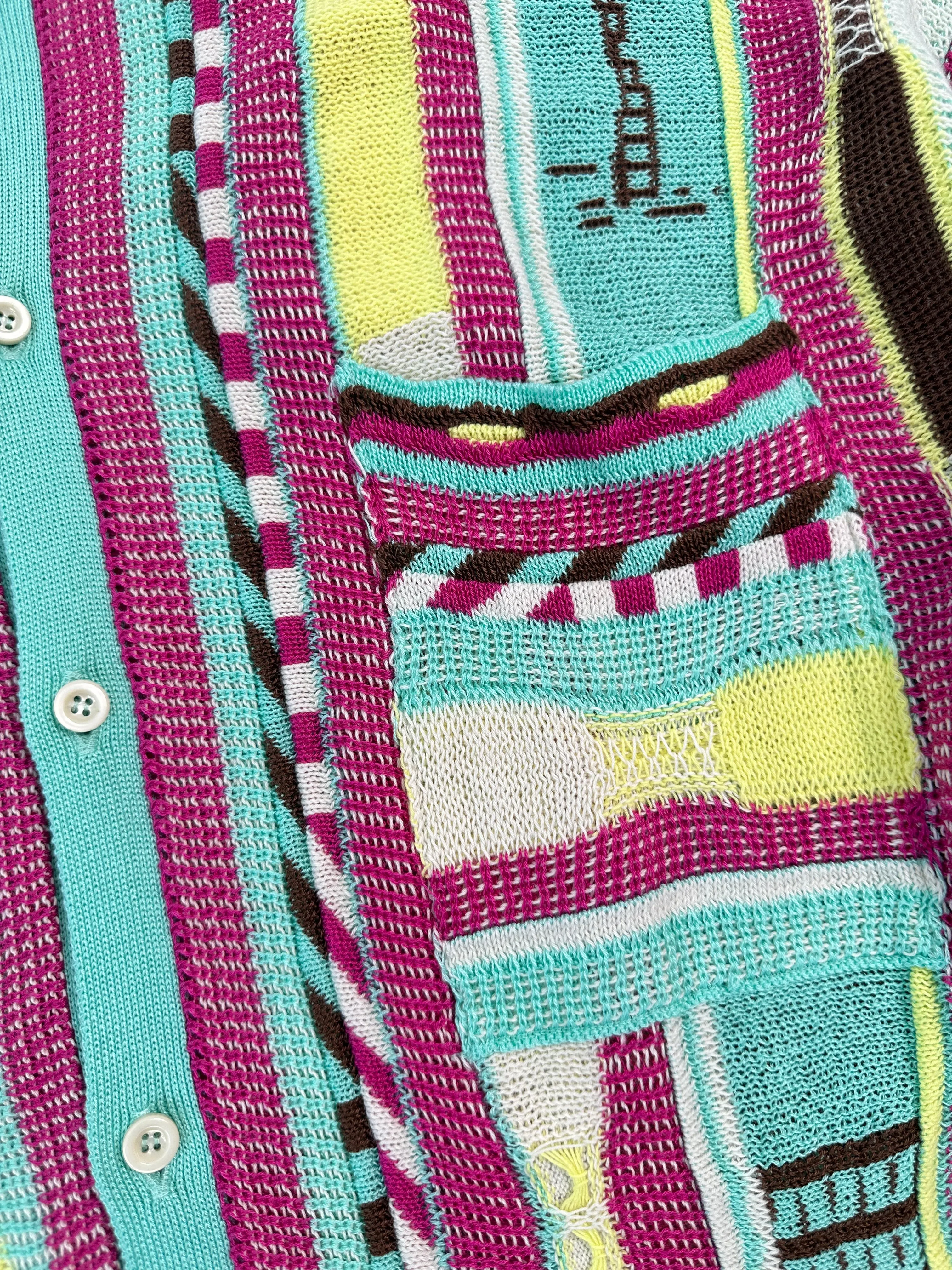 Maglia Cotone Multicolor Con Tasca