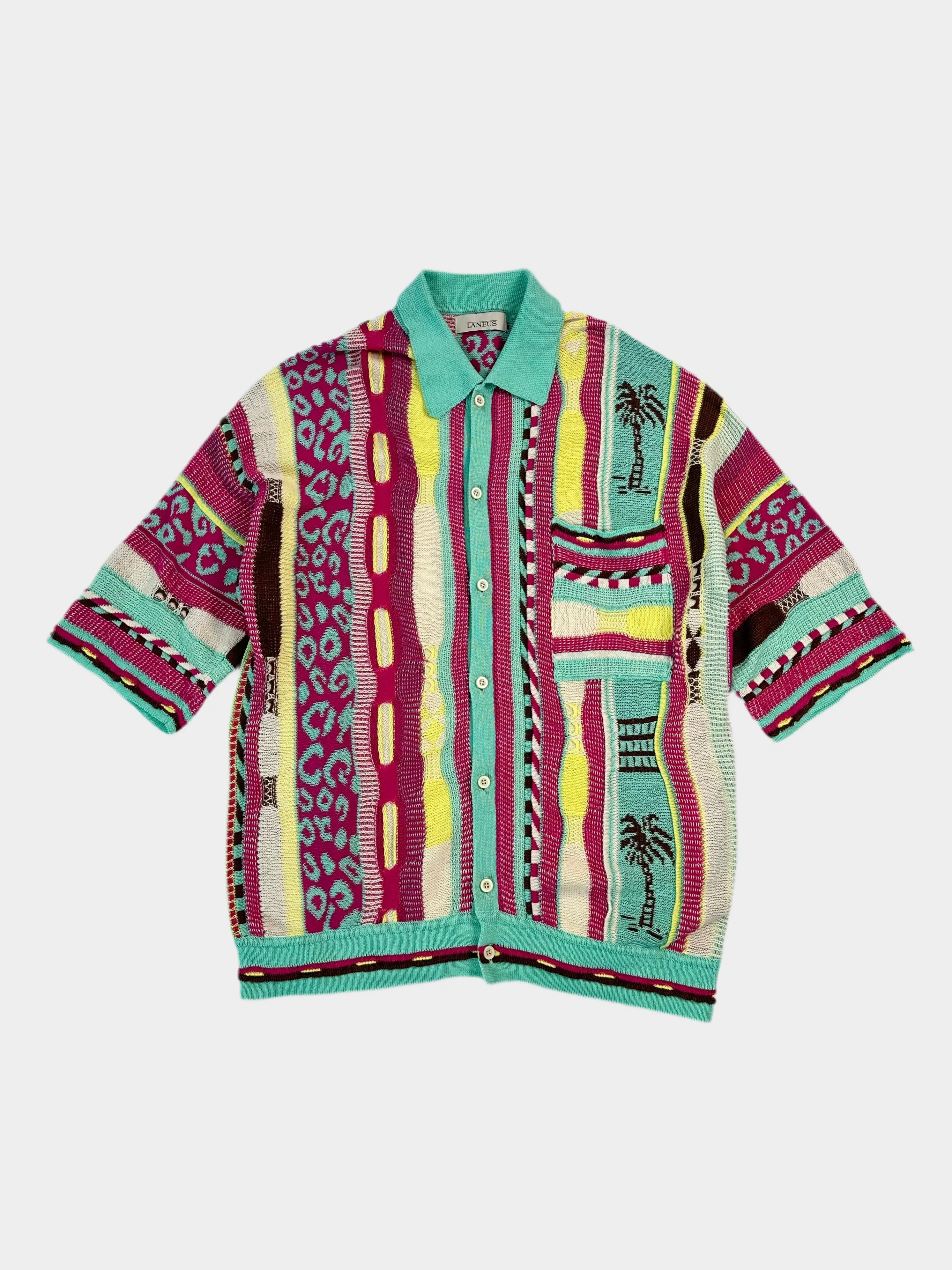 Maglia Cotone Multicolor Con Tasca