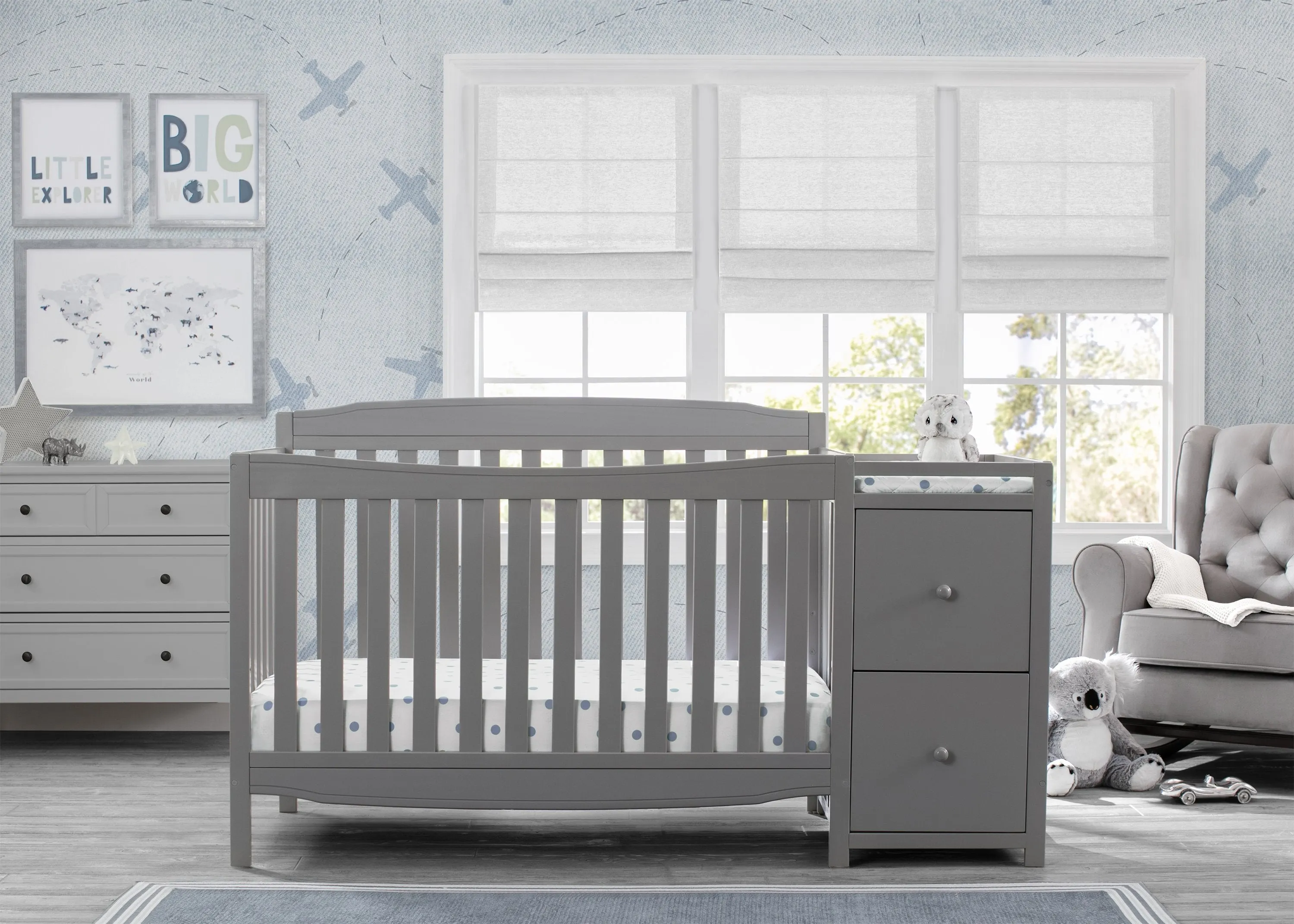 Mason Convertible 6-in-1 Crib and Changer
