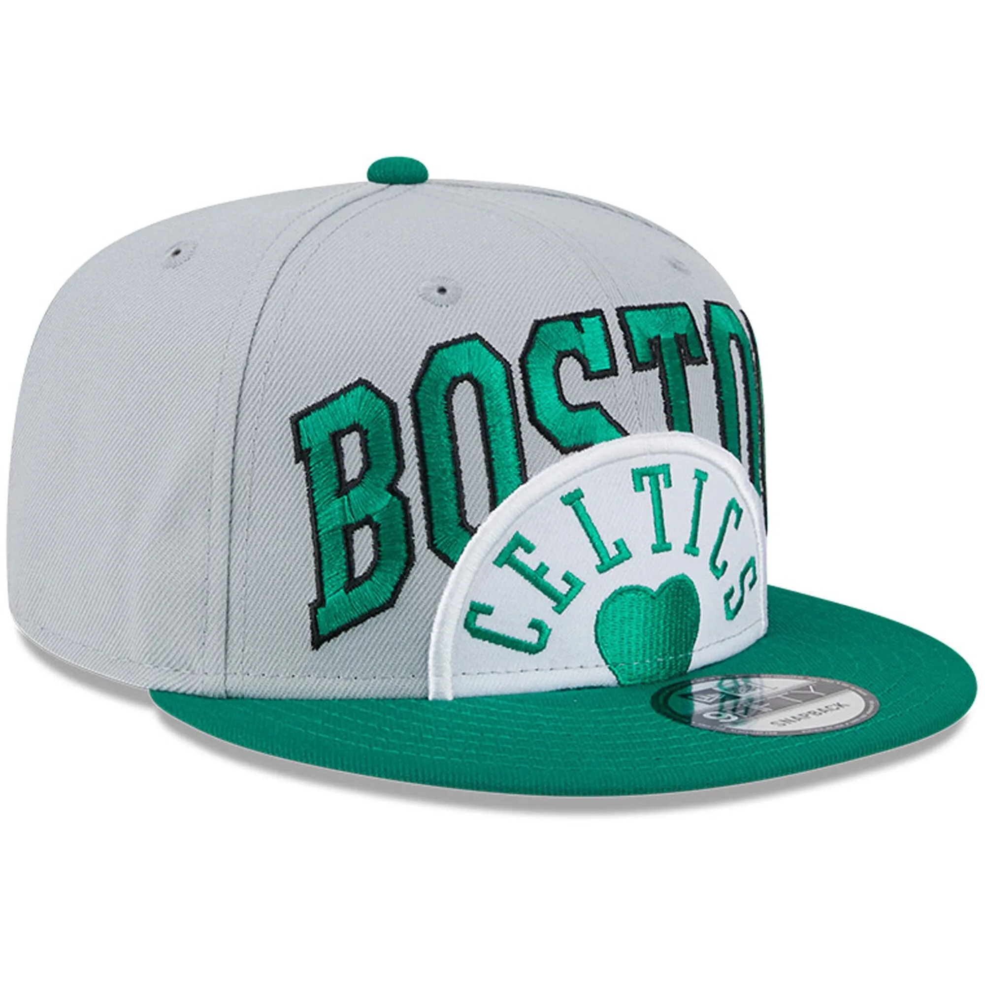Men's Boston Celtics New Era Gray/Kelly Green Tip-Off Two-Tone 9FIFTY Snapback Hat
