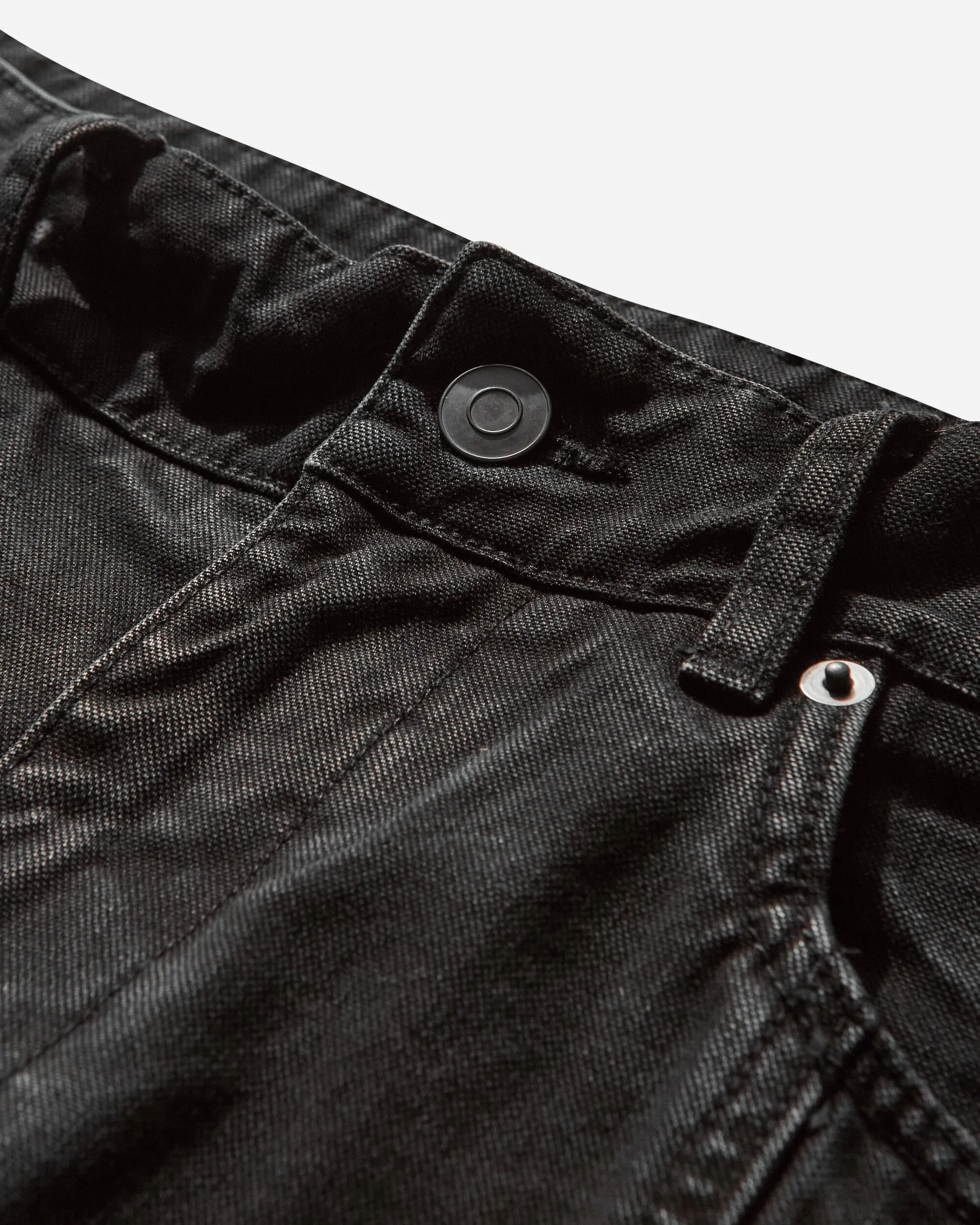 Men's Skater Work Twill Pants Washed Black